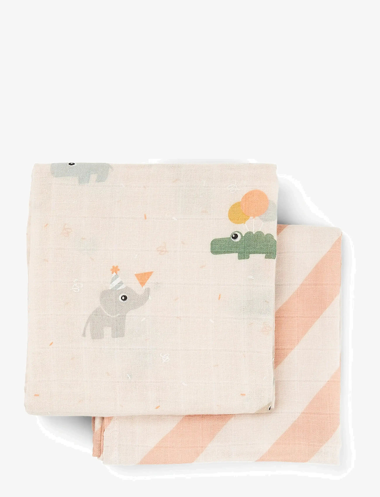 Done by Deer - Burp cloth 2-pack Celebration Powder - muslindukar - powder - 1