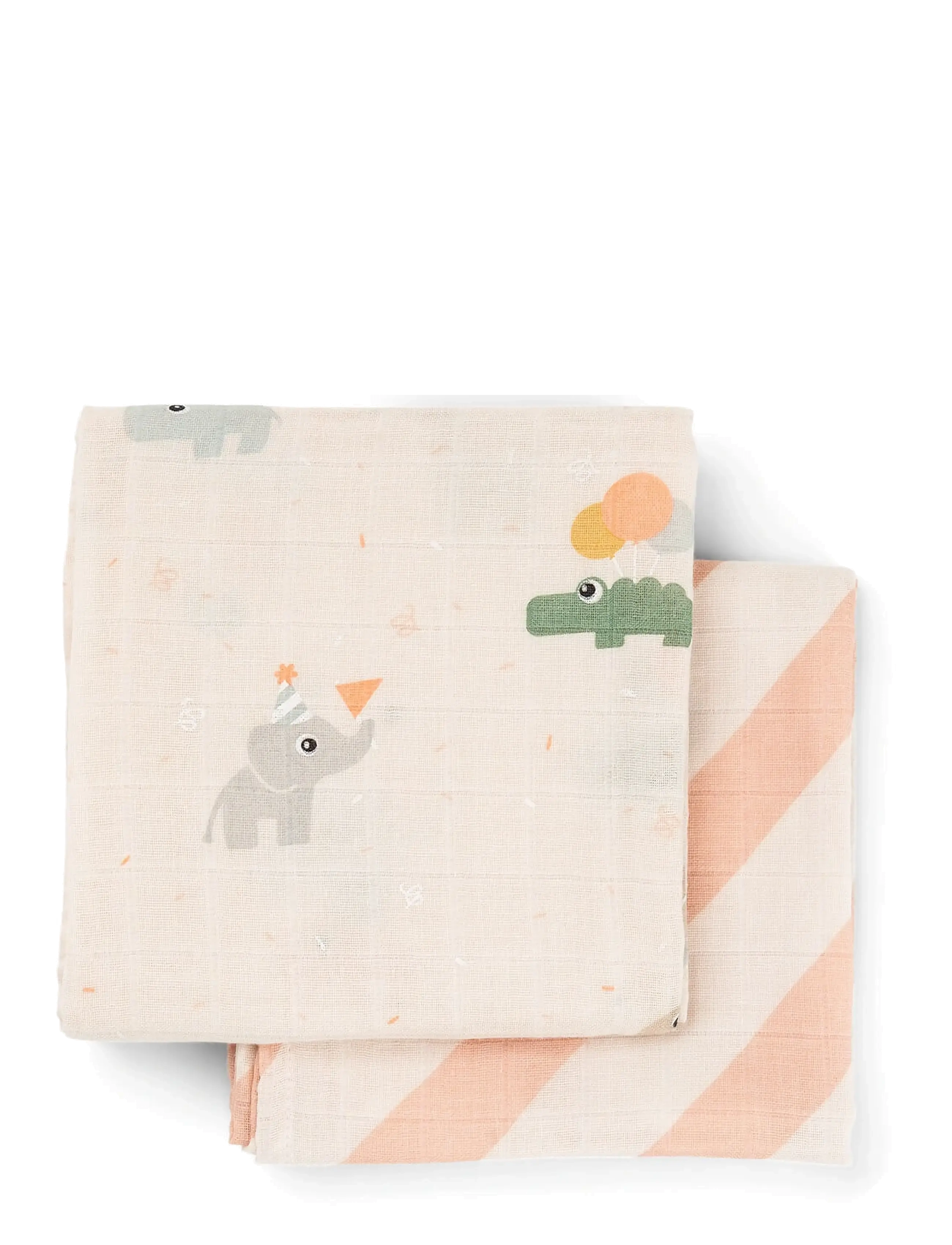 Done by Deer - Burp cloth 2-pack Celebration Powder - mulltücher - powder - 1