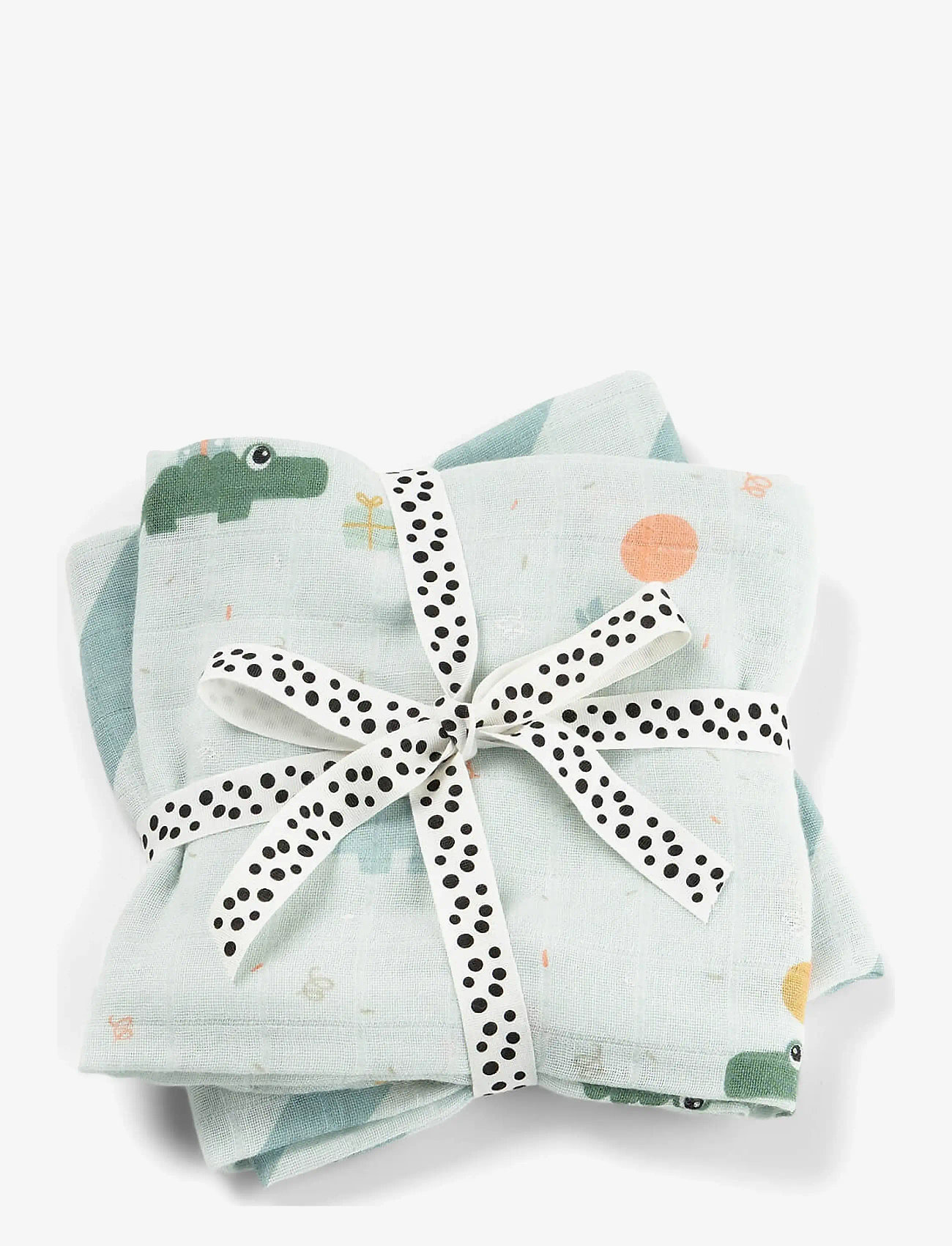 Done by Deer - Burp cloth 2-pack Celebration Blue - muslindukar - blue - 0