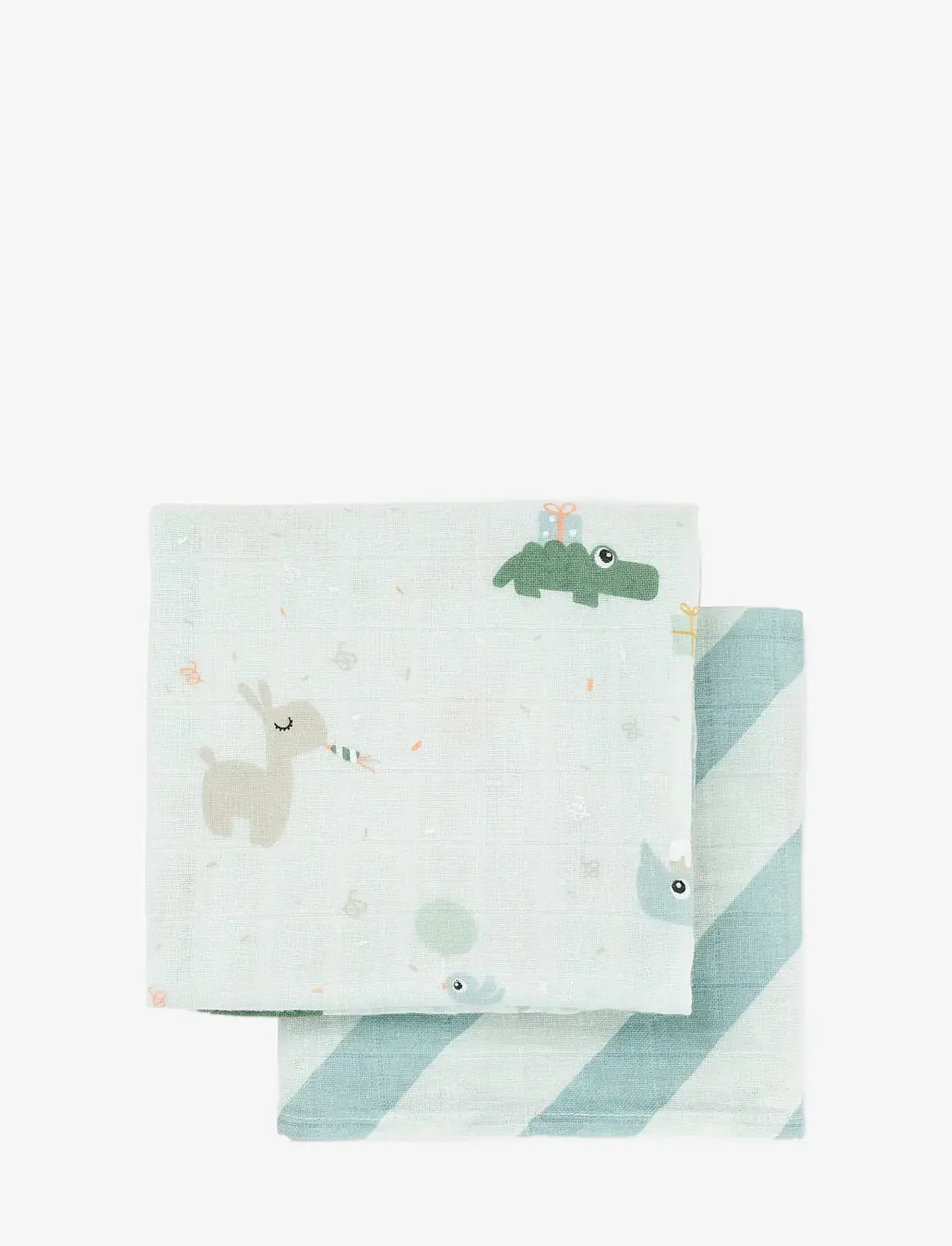 Done by Deer - Burp cloth 2-pack Celebration Blue - muslindukar - blue - 1