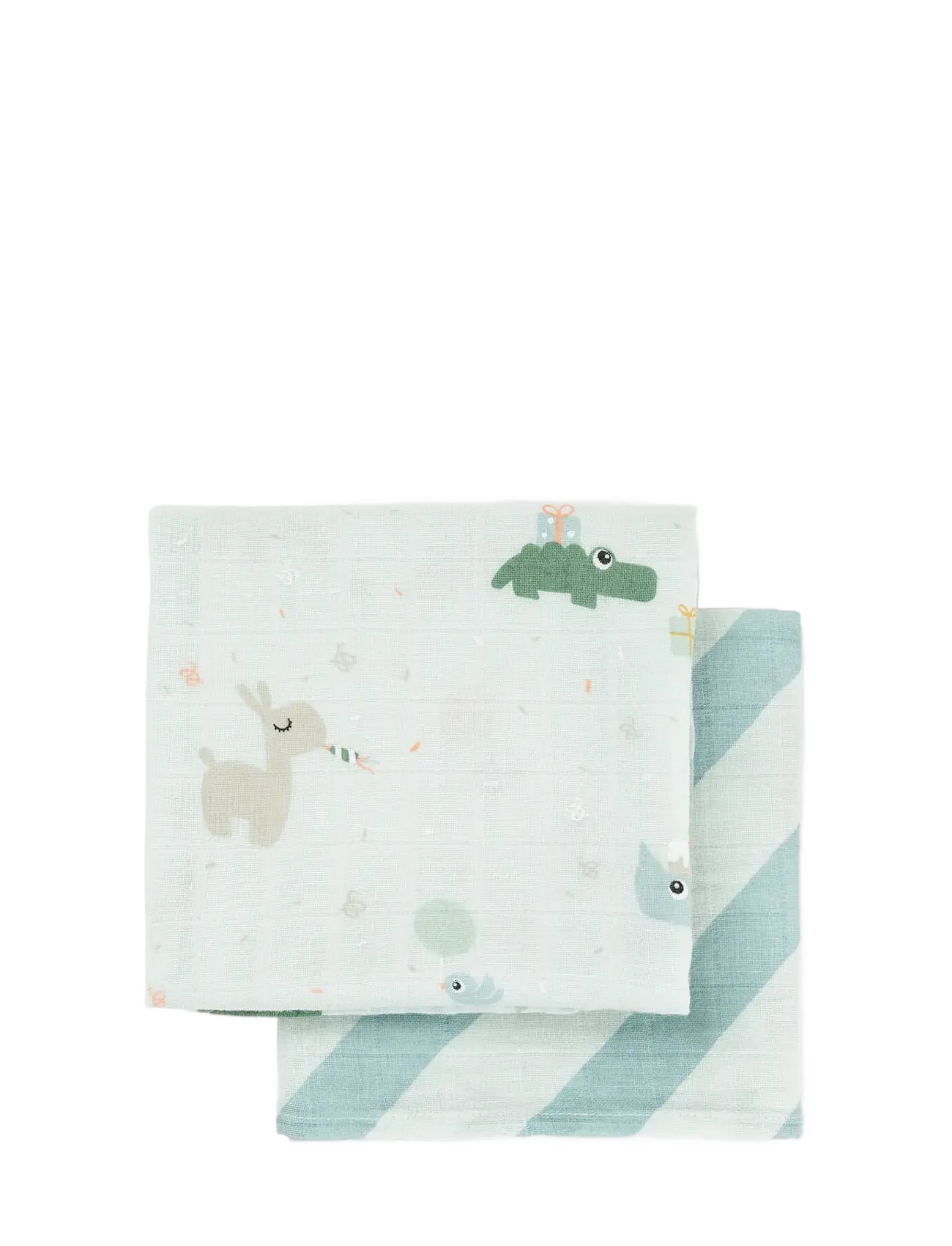 Done by Deer - Burp cloth 2-pack Celebration Blue - mulltücher - blue - 1