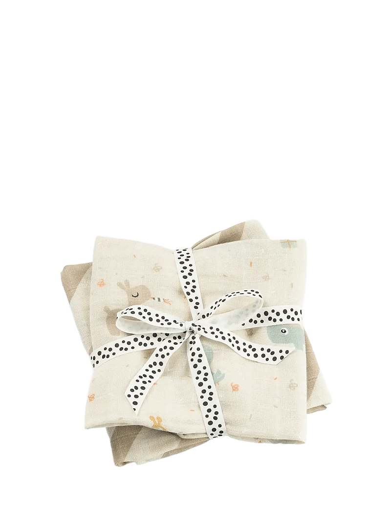 Done by Deer - Burp cloth 2-pack Celebration Sand - mulltücher - sand - 1