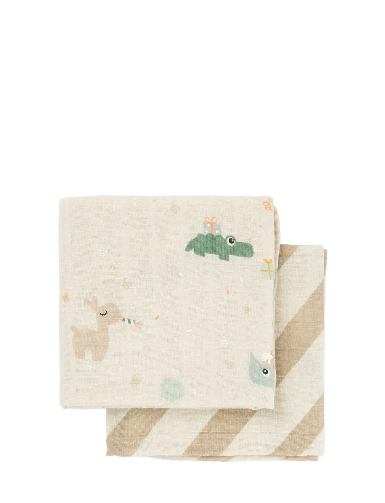 Done by Deer - Burp cloth 2-pack Celebration Sand - mulltücher - sand - 2