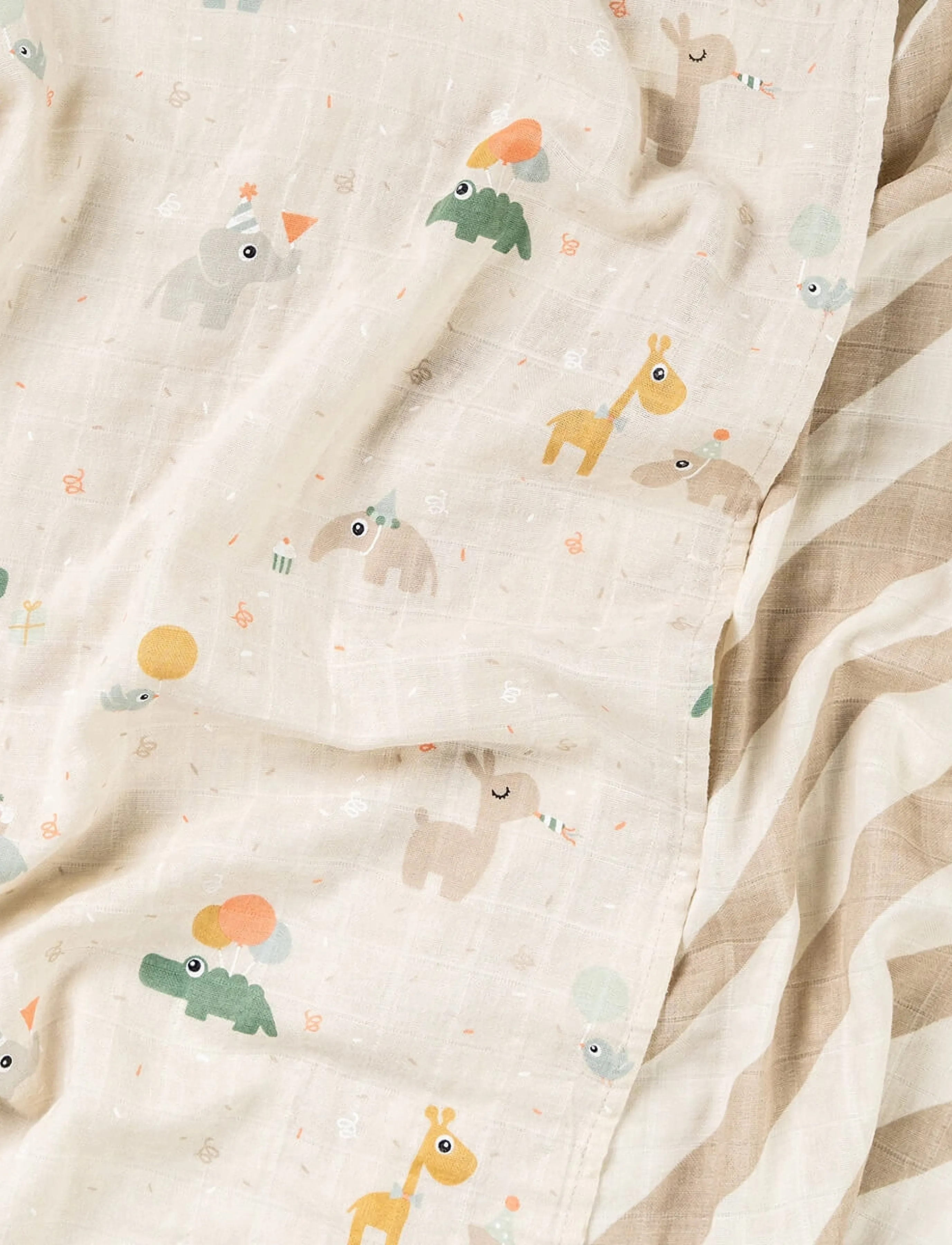Done by Deer - Burp cloth 2-pack Celebration Sand - mulltücher - sand - 3