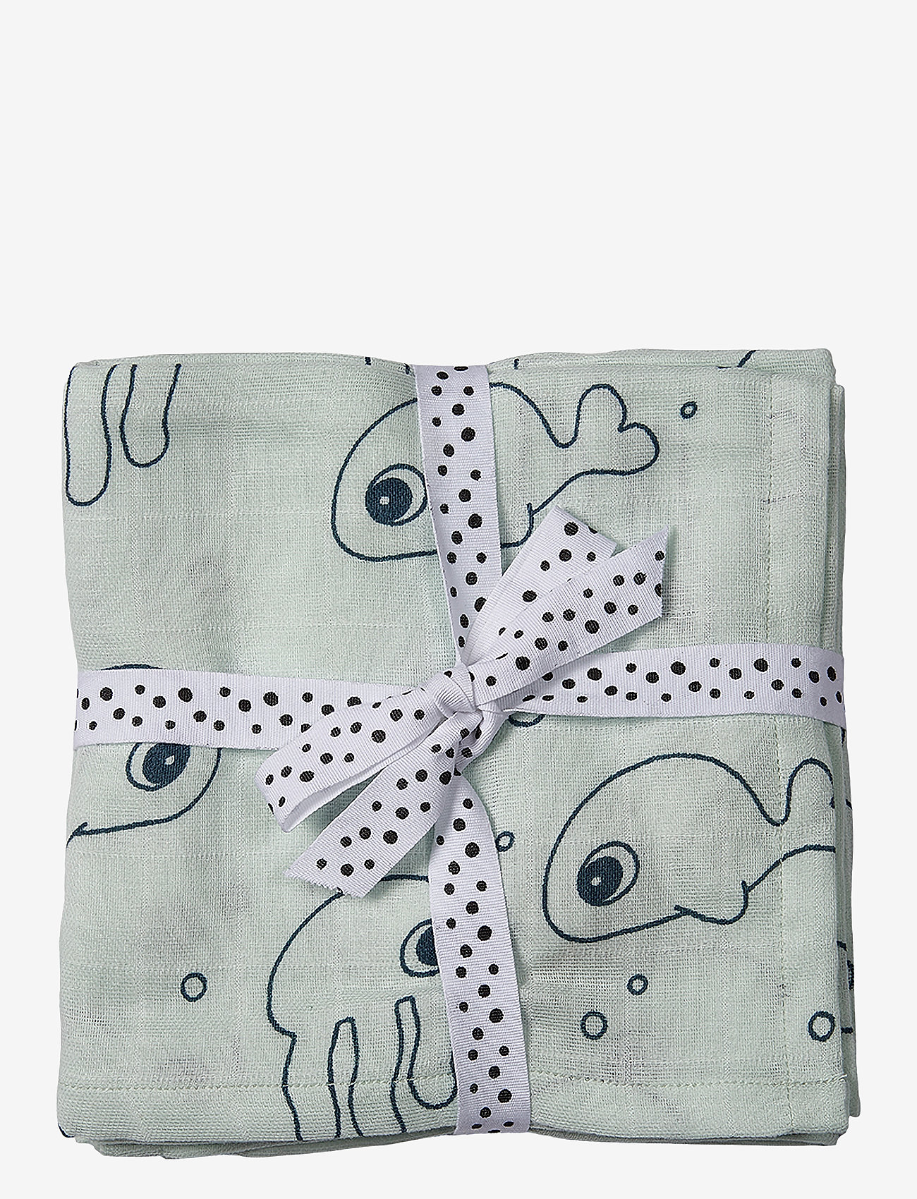 Done by Deer - Swaddle 2-pack Sea friends Blue - plaids en mousseline - blue - 0