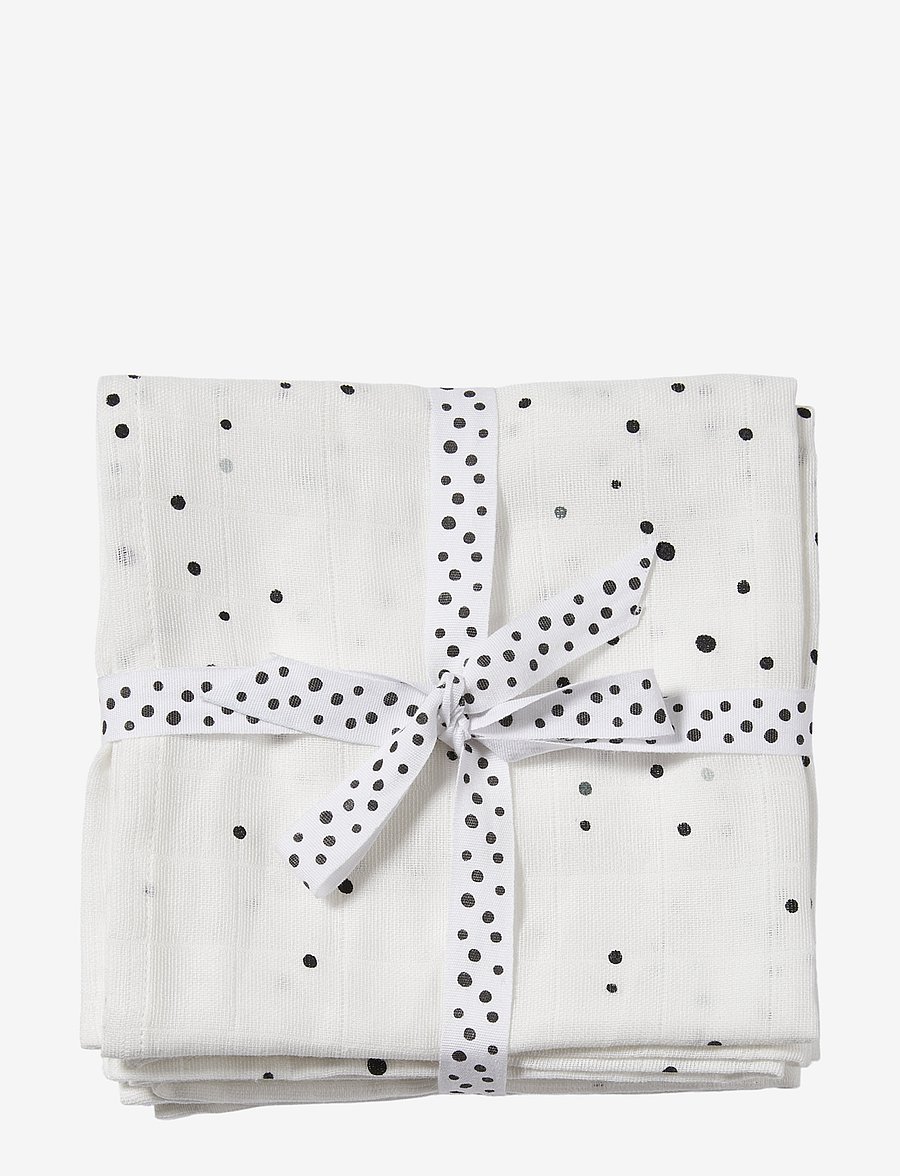 Done by Deer - Swaddle 2-pack Dreamy dots Black/White - muslīna segas - black/white - 0