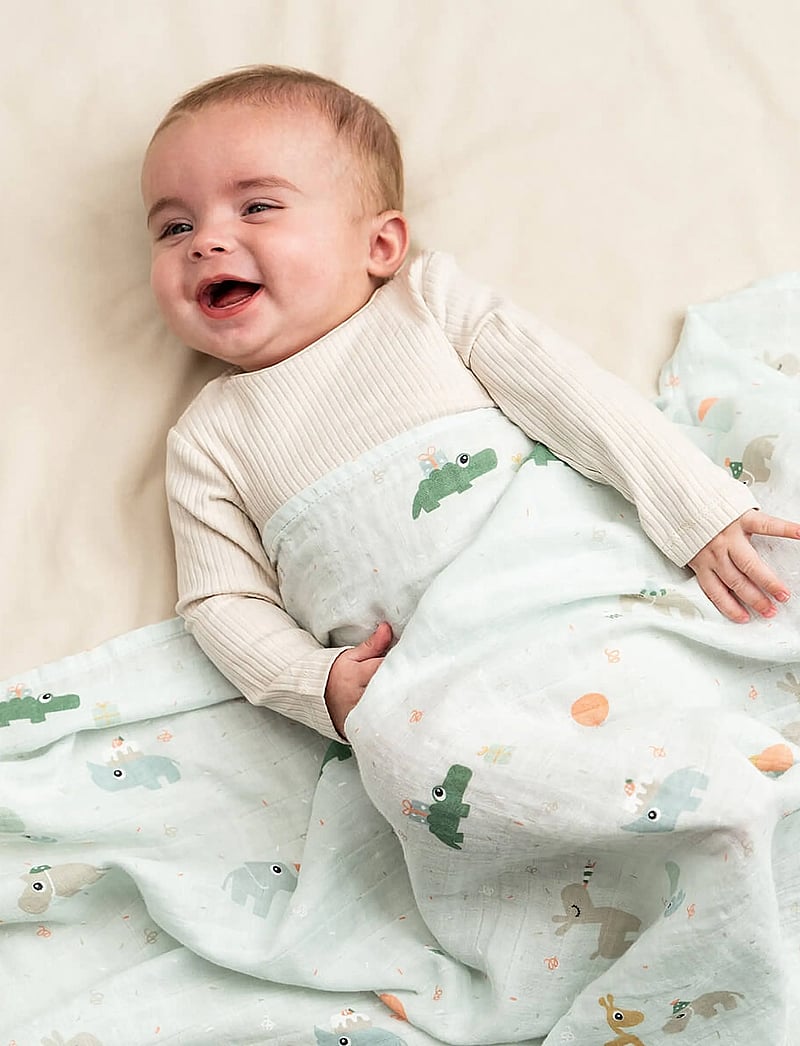 Done by Deer - Swaddle Celebration Blue - muslinfiltar - blue - 0