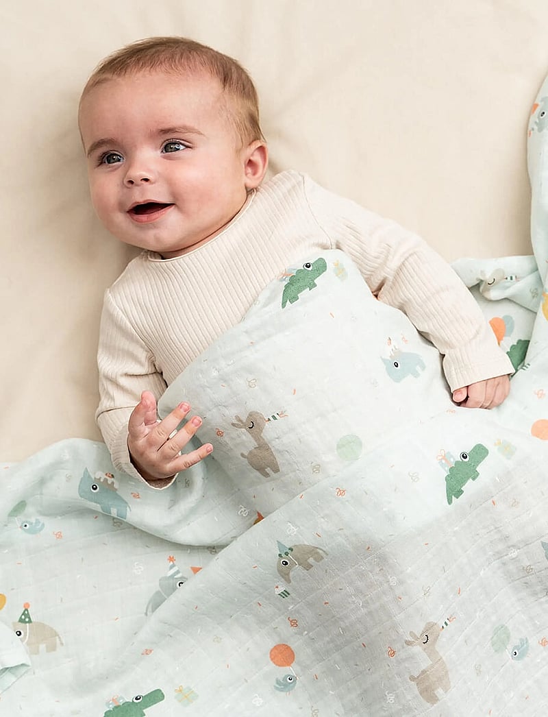 Done by Deer - Swaddle Celebration Blue - muslinfiltar - blue - 2