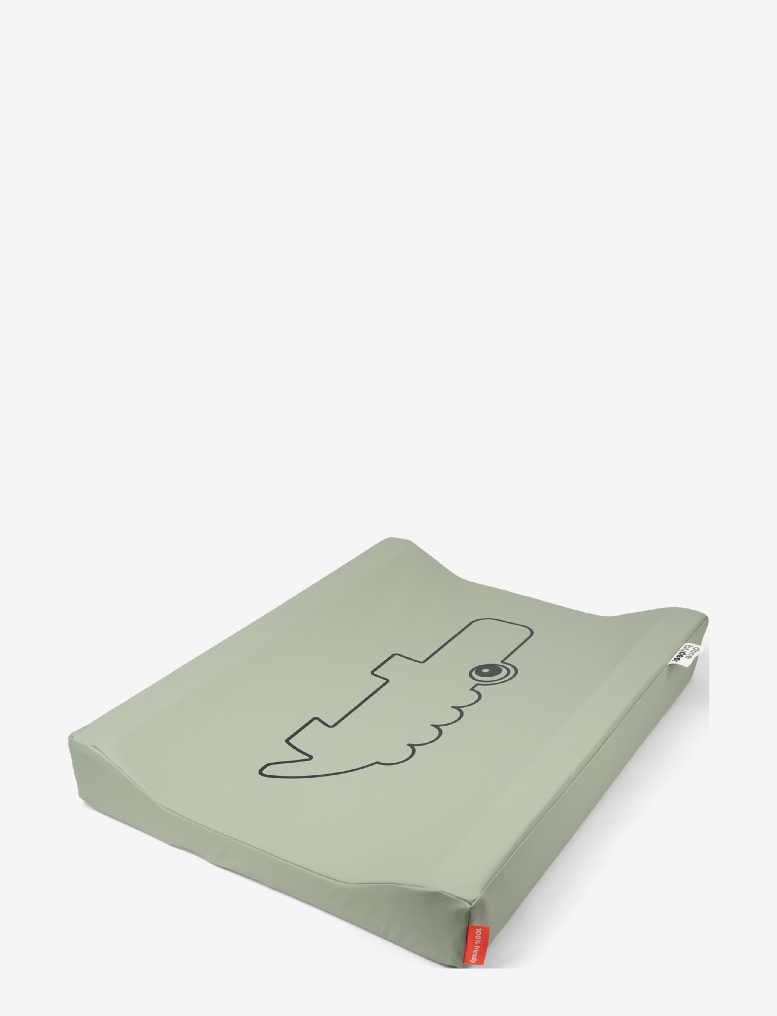 Done by Deer Changing pad easy wipe Croco Green - Babyprodukte - GREEN / green