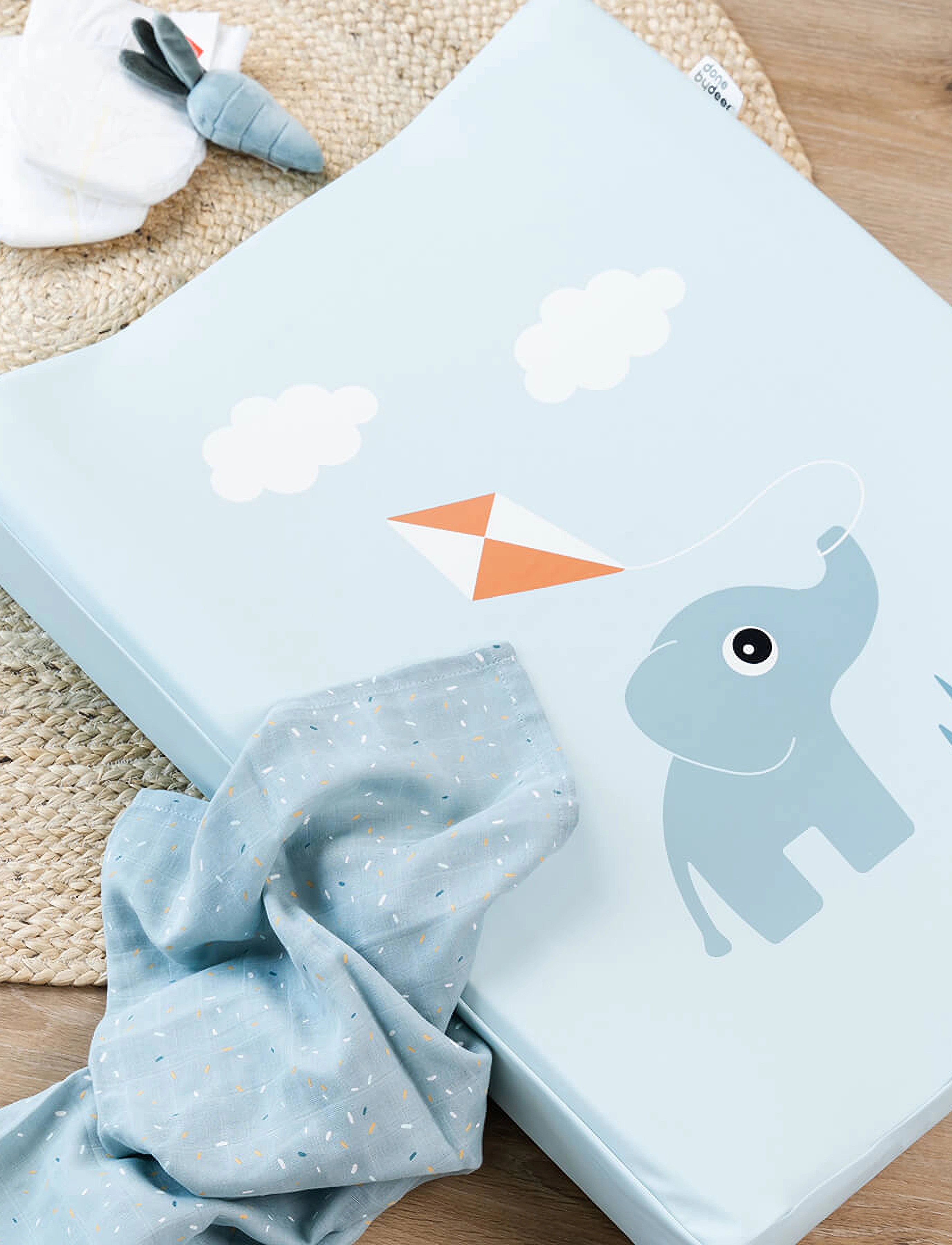 Done by Deer - Changing pad easy wipe Playground Blue - changing mats & pads - blue - 1