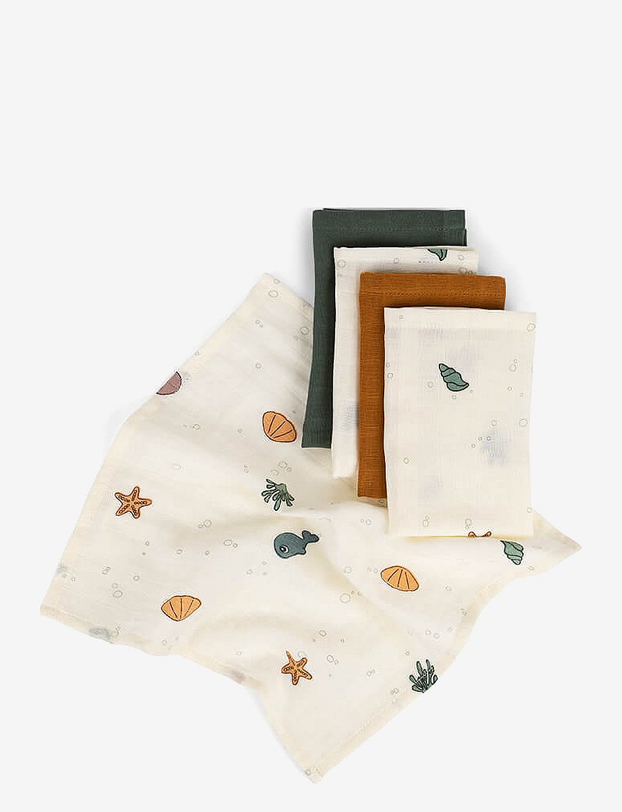 Done by Deer - Wash cloth 5-pack GOTS Sea friends - colour mix - 1
