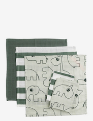 Done by Deer - Cloth wipes 5-pack GOTS Deer friends - mousselines - green - 0