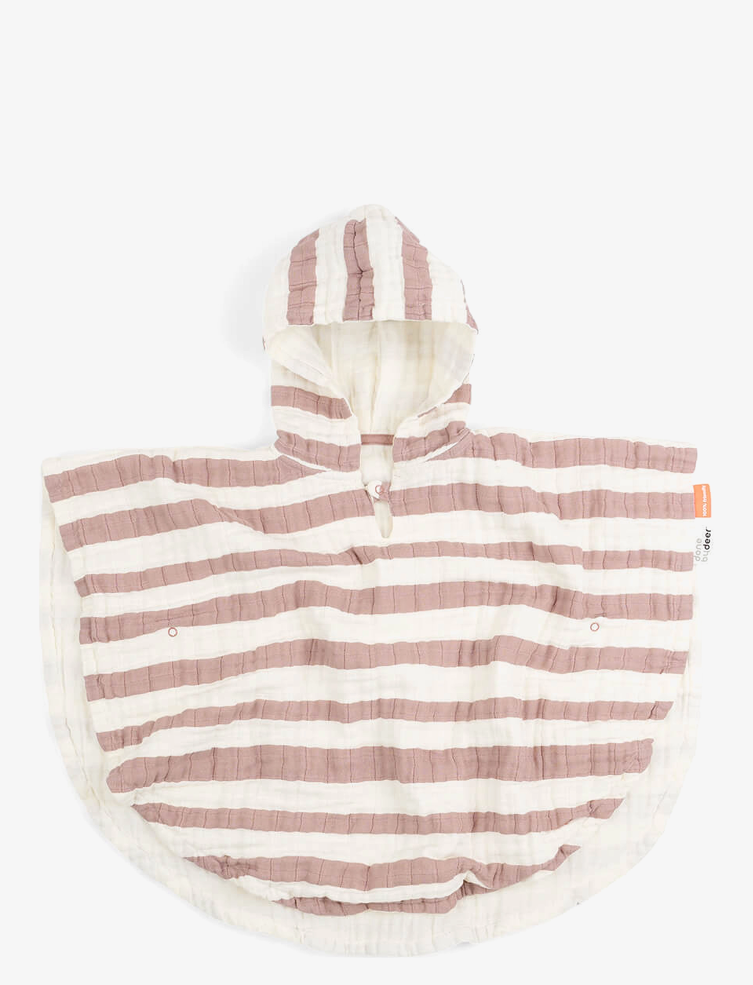 Done by Deer Bath Poncho Gots Stripes Powder, Bath Poncho, Multi/mønstret, Str: ONE SIZE.LENGTH:50CM