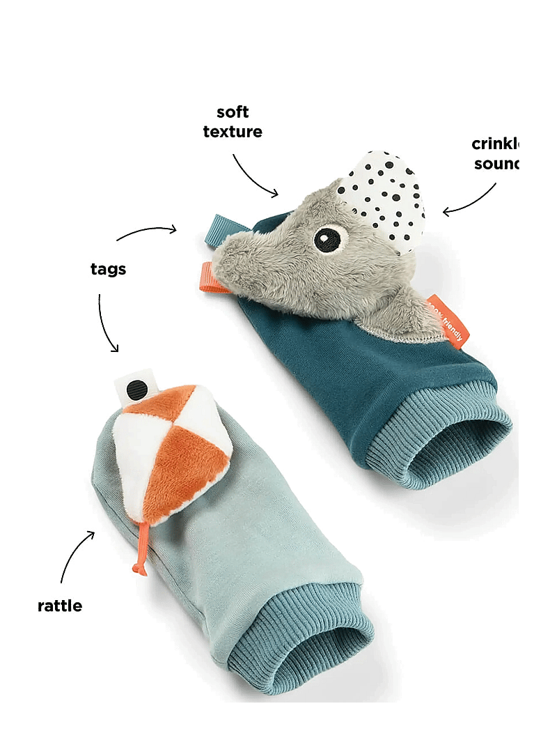 Done by Deer - Rattle socks Playground Blue - baby-socken - blue - 3