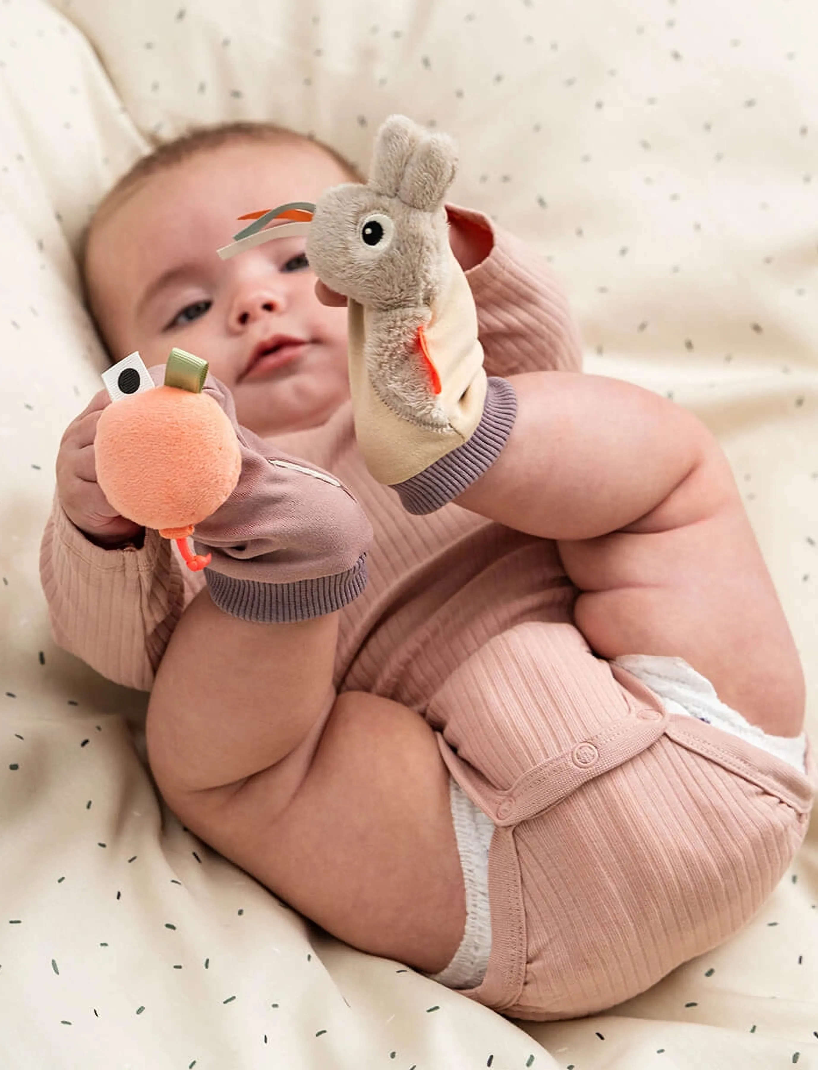 Done by Deer Rattle Socks Celebration Sand, MAX CIRCUMFERENCE 20 cm, Socken & Strumpfhosen, Braun - Baby Socks, Kinder