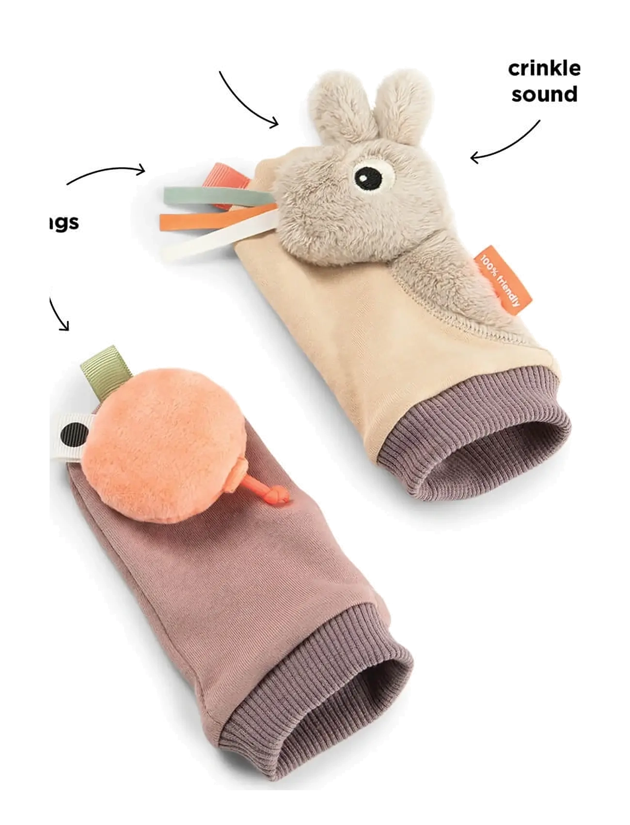 Done by Deer - Rattle socks Celebration Sand - baby-socken - sand - 3
