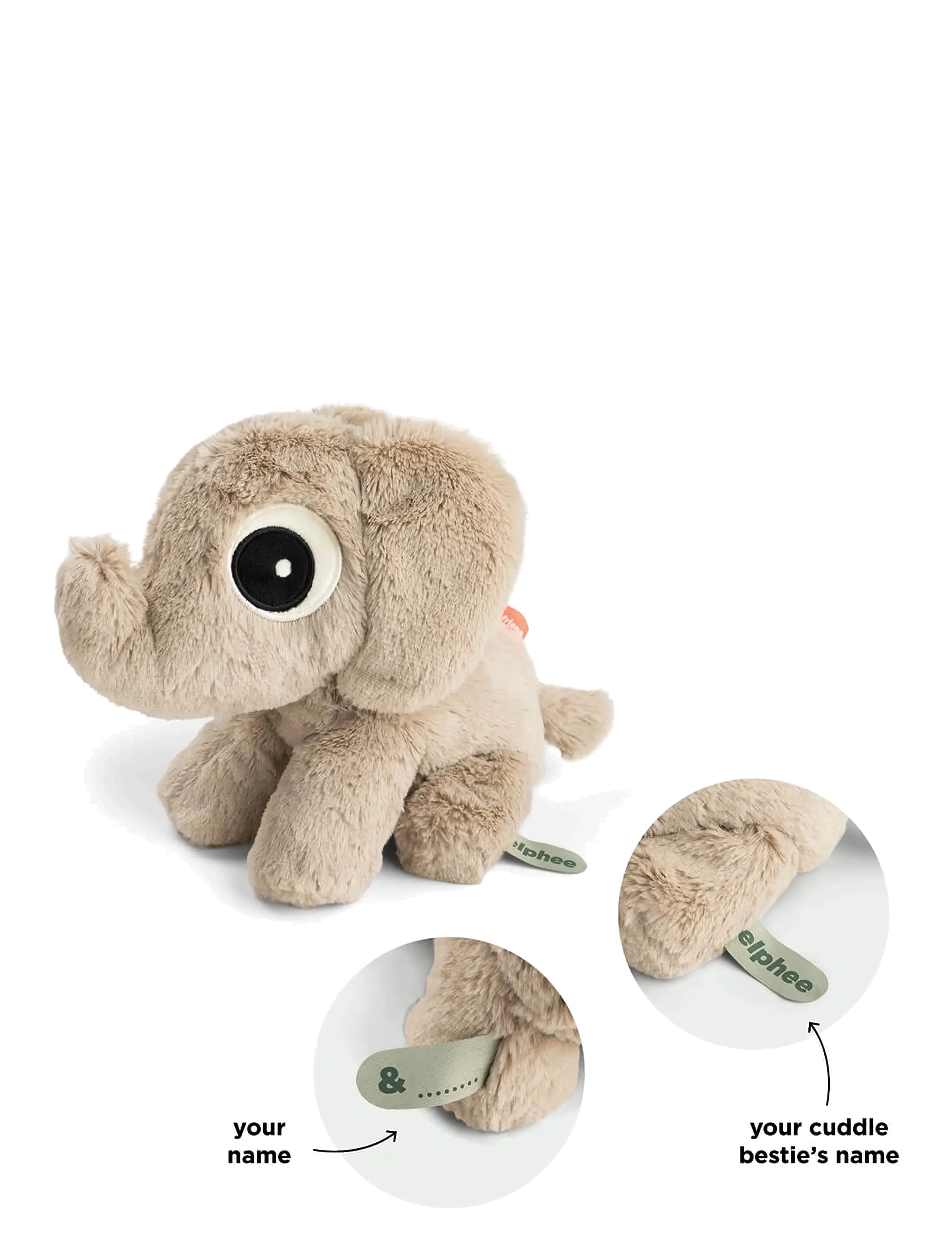 Done by Deer - Cuddle bestie Elphee Sand 20 cm - tøjdyr - sand - 2
