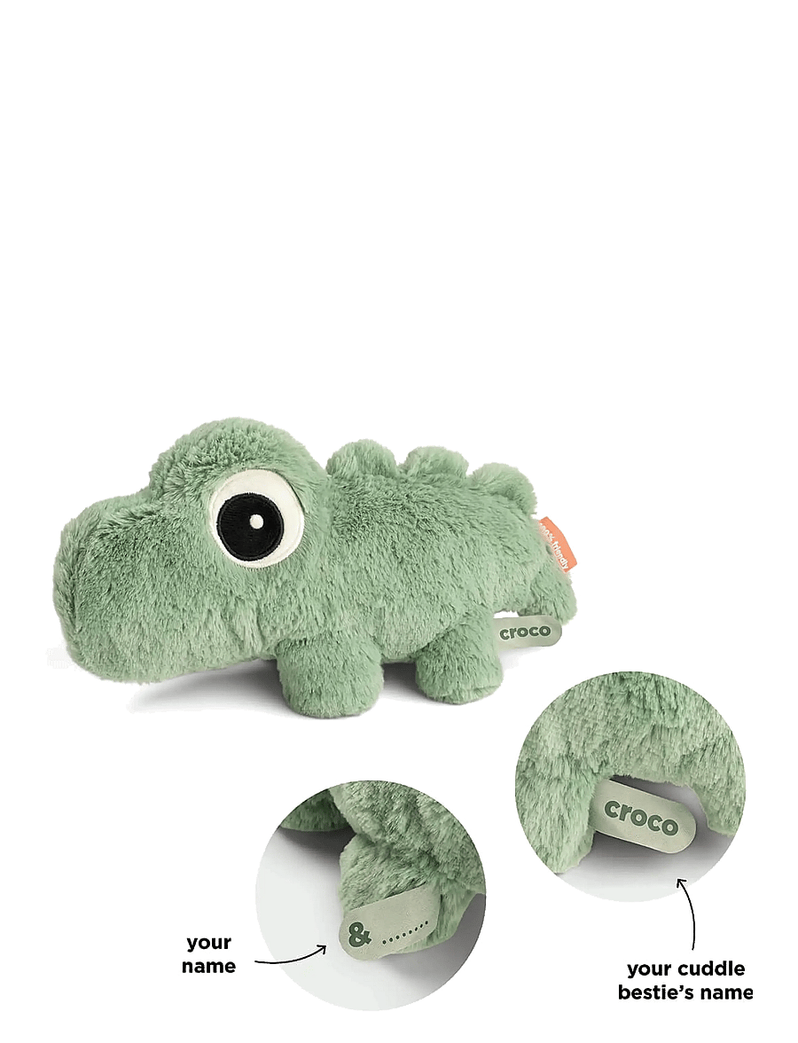 Done by Deer - Cuddle bestie Croco Green 28 cm - green - 2