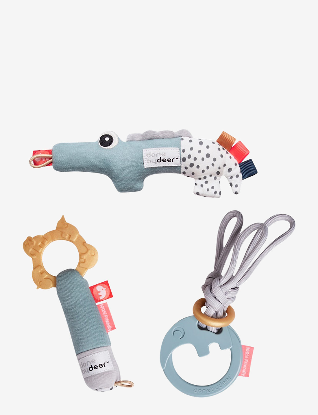 Done by Deer - Tiny toys gift set Deer friends Green - interaktivt legetøj - colour mix - 0