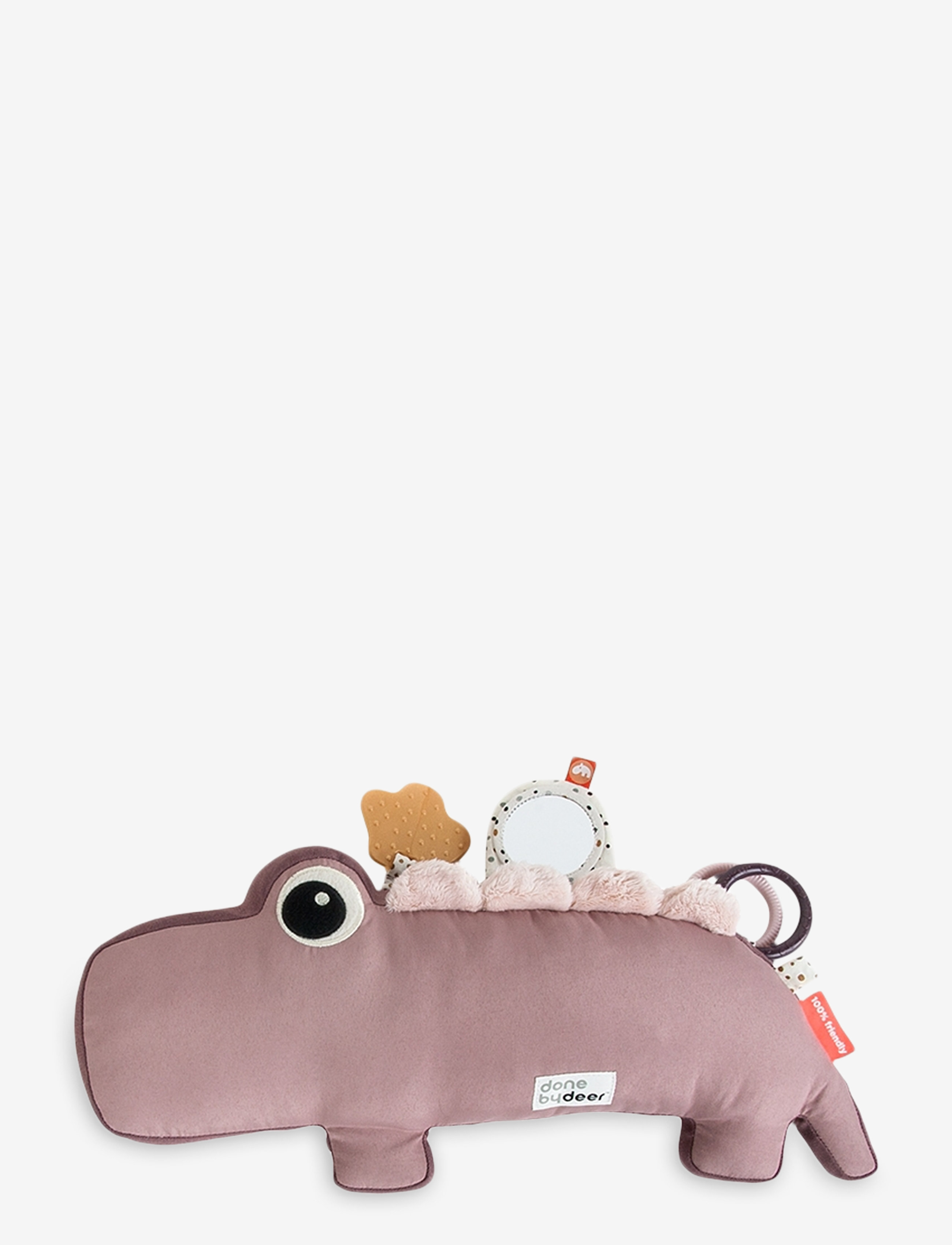 Done by Deer Tummy time activity toy Croco Powder - Baby Spielzeug - POWDER / pink/rose