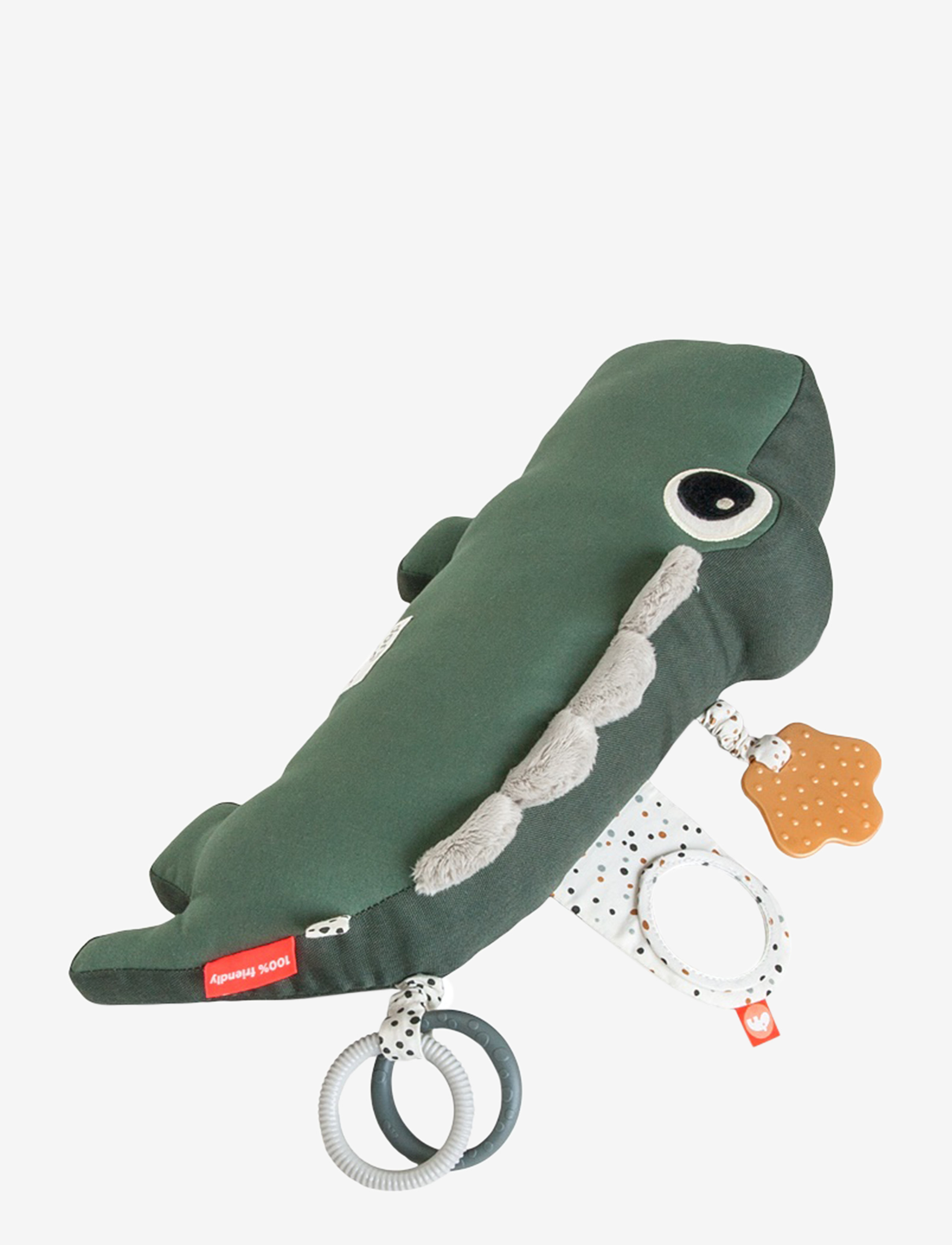 Done by Deer - Tummy time activity toy Croco Green - gagnvirk leikföng - green - 1