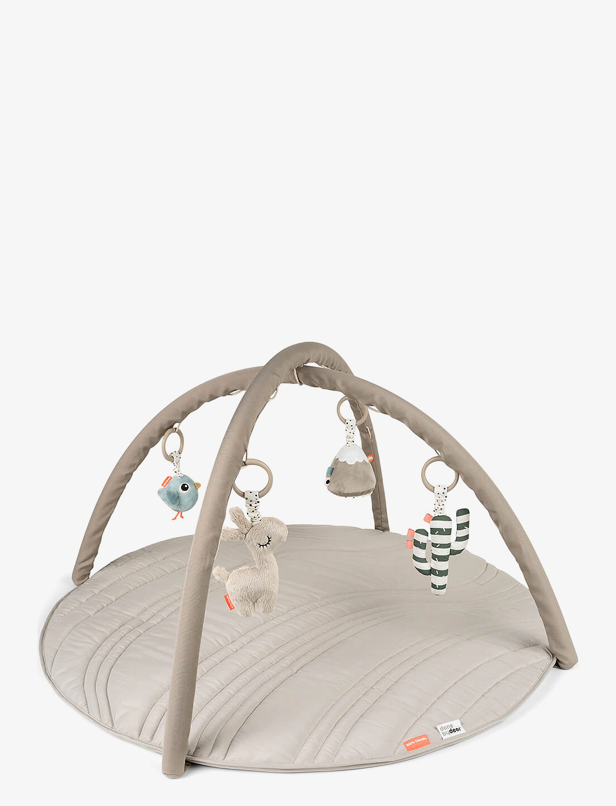 Done by Deer Activity Play Mat Lalee Sand, Ø 90X H 48 cm, Multi/patterned, Baby Legetøj > Activity Gyms, Børn