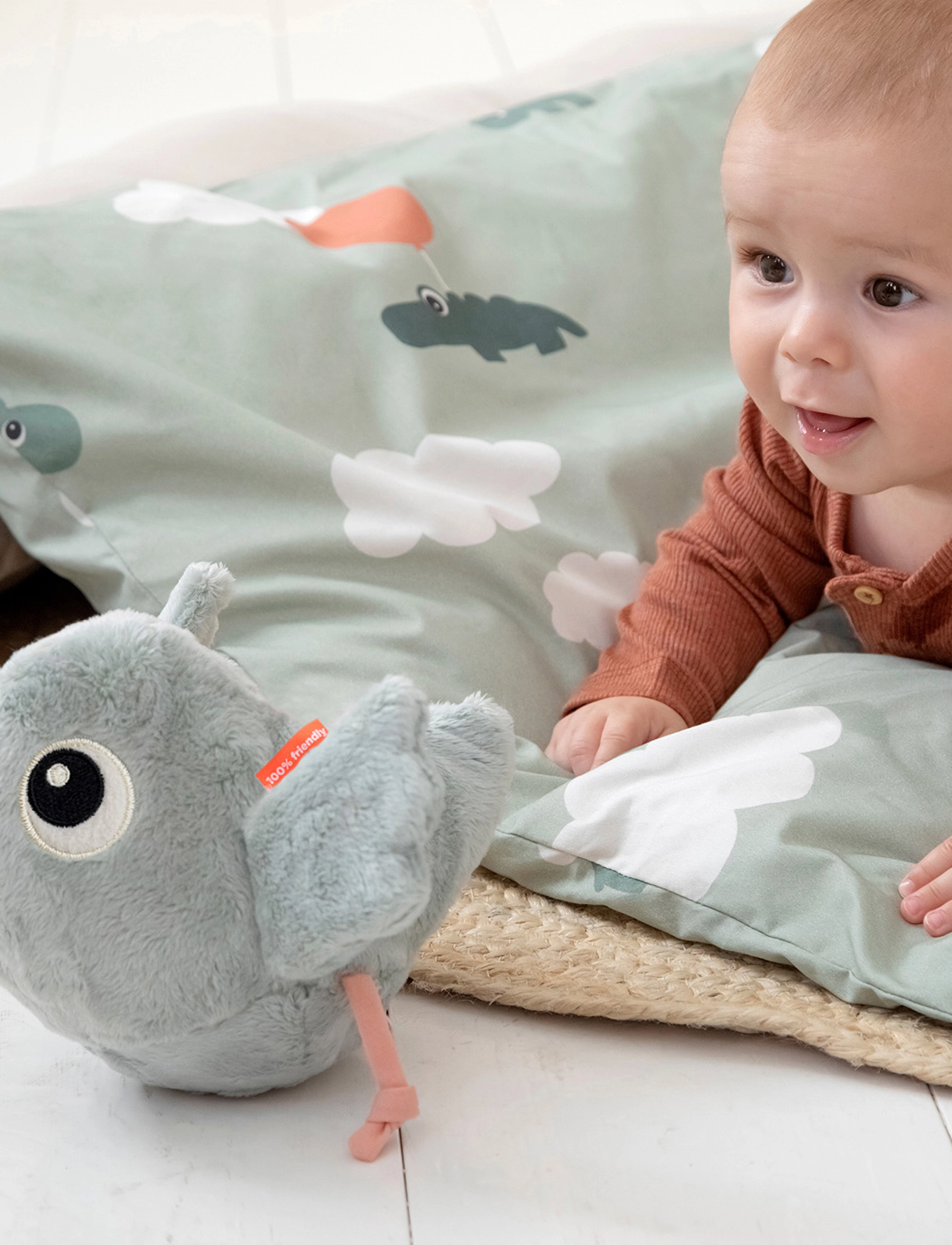 Done by Deer Tumbler Toy Birdee Blue, One Size, Soft Spielzeug, Blau - Stuffed Animals, Kinder