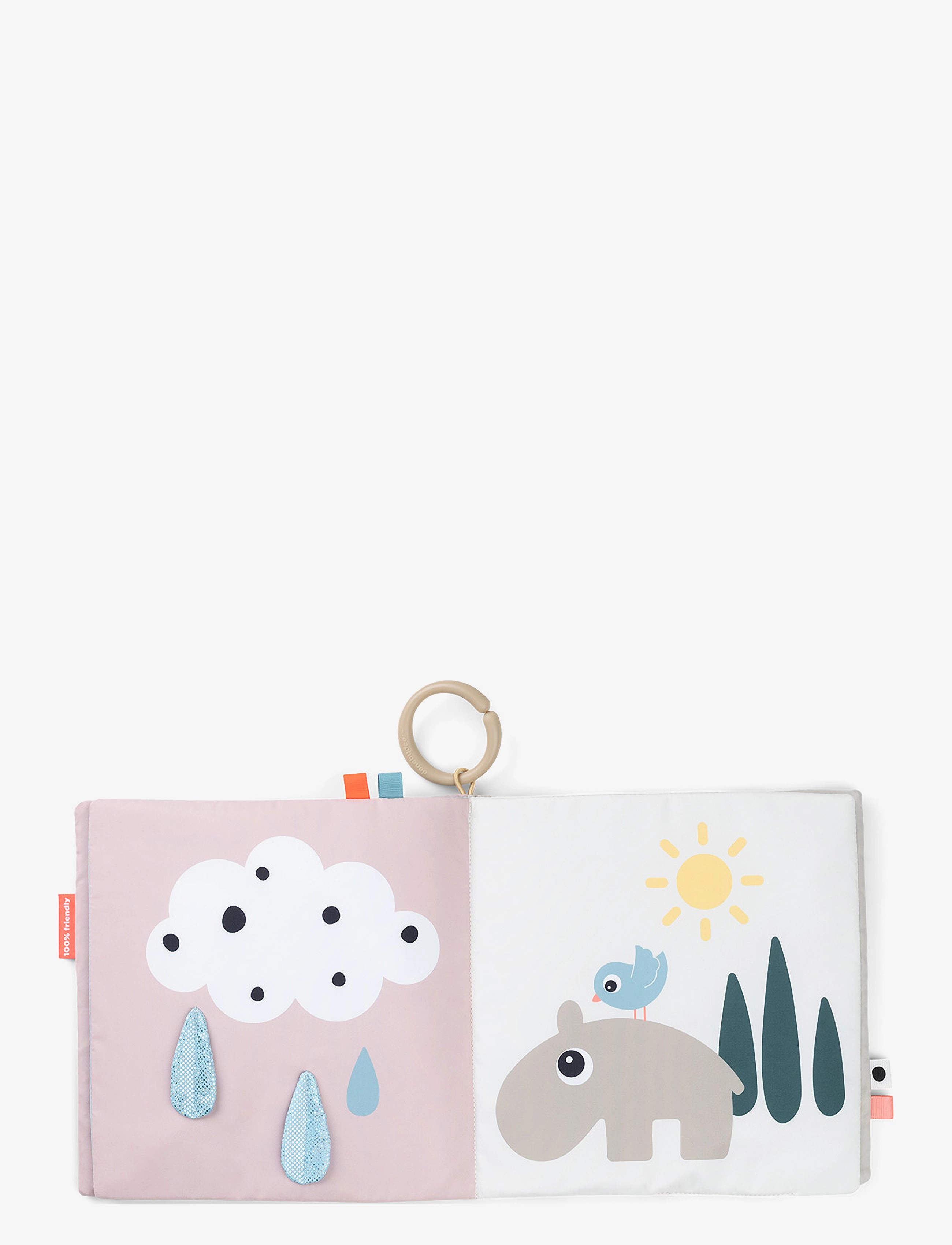 Done by Deer - Tummy time soft book Deer friends Colour mix - interactive toys - colour mix - 1