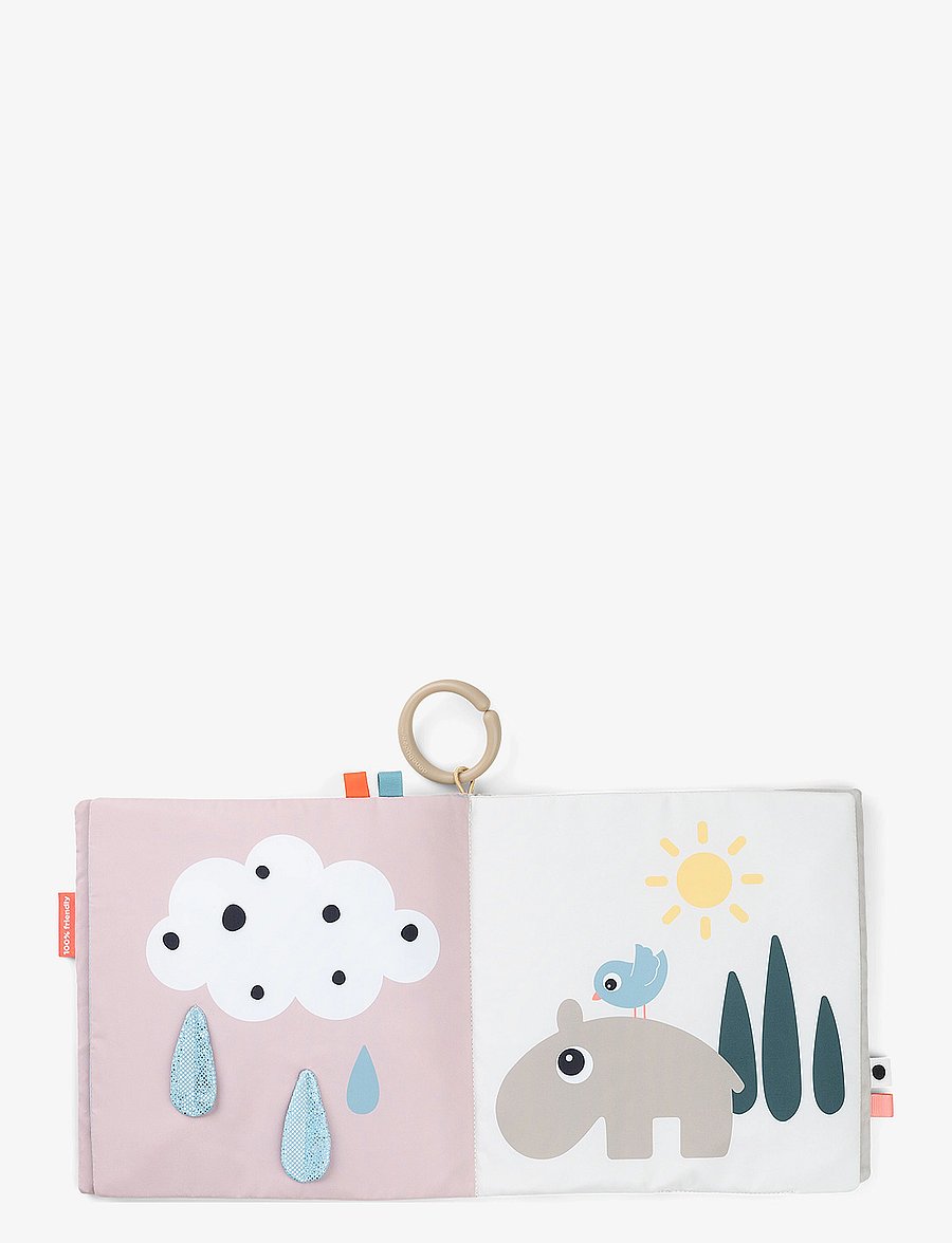 Done by Deer - Tummy time soft book Deer friends Colour mix - gagnvirk leikföng - colour mix - 1