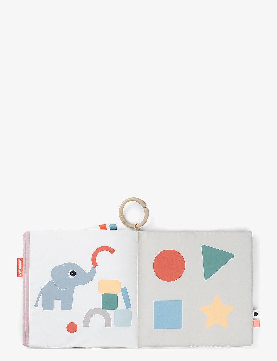 Done by Deer - Tummy time soft book Deer friends Colour mix - gagnvirk leikföng - colour mix - 3