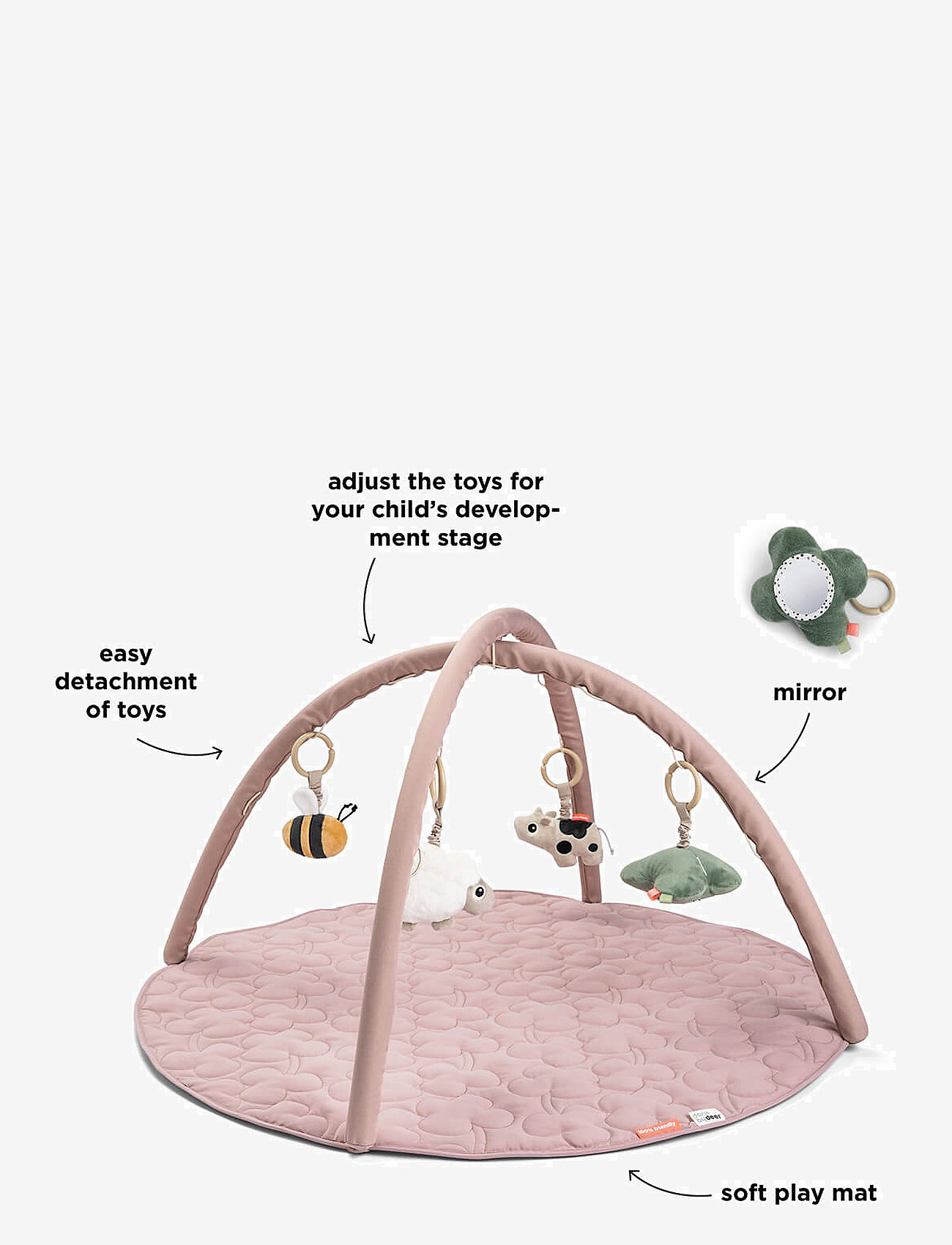 Done by Deer - Activity play mat Tiny farm Powder - activity gyms - powder - 2