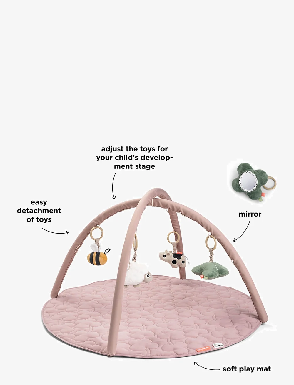 Done by Deer - Activity play mat Tiny farm Powder - spielbögen - powder - 2