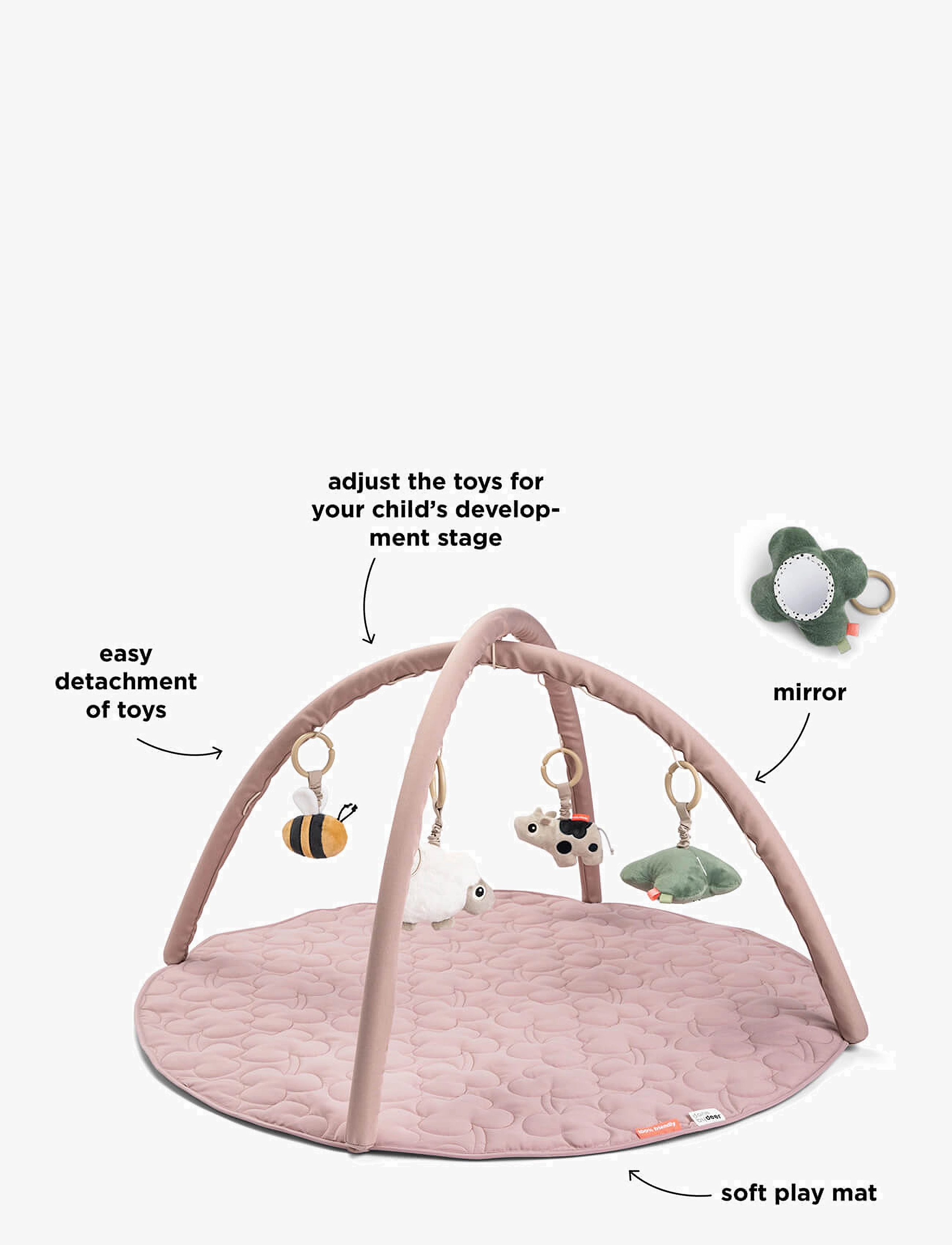 Done by Deer - Activity play mat Tiny farm Powder - powder - 2