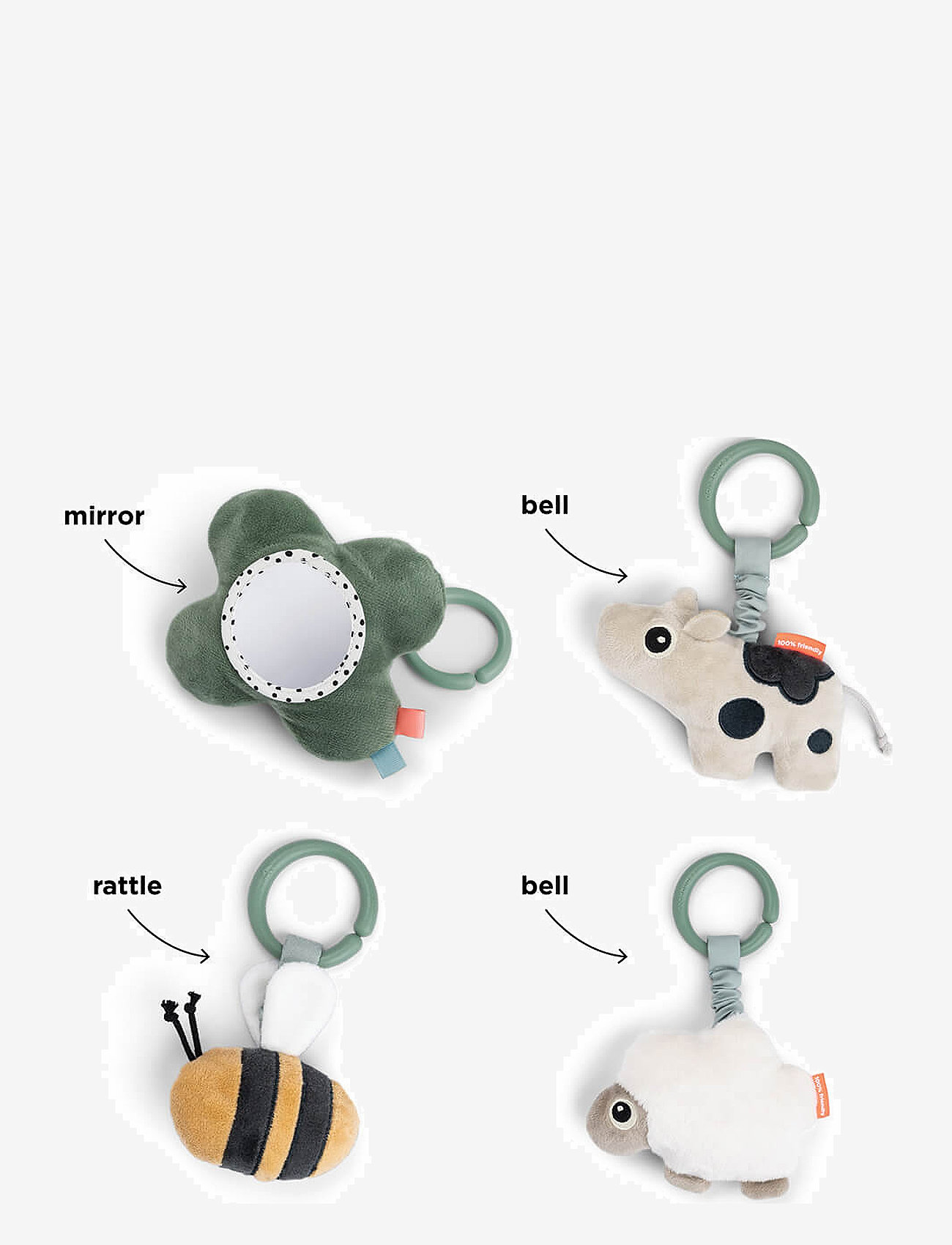 Done by Deer - Activity play mat Tiny farm Green - activity gyms - green - 3