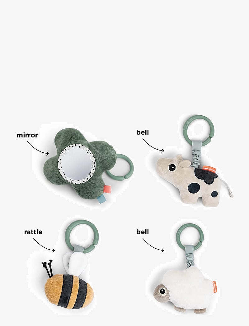 Done by Deer - Activity play mat Tiny farm Green - mängukaared - green - 3