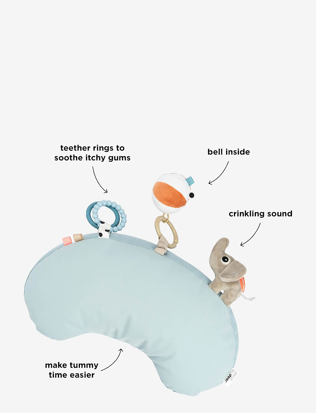 Done by Deer - Tummy time activity pillow Playground Blue - blue - 2
