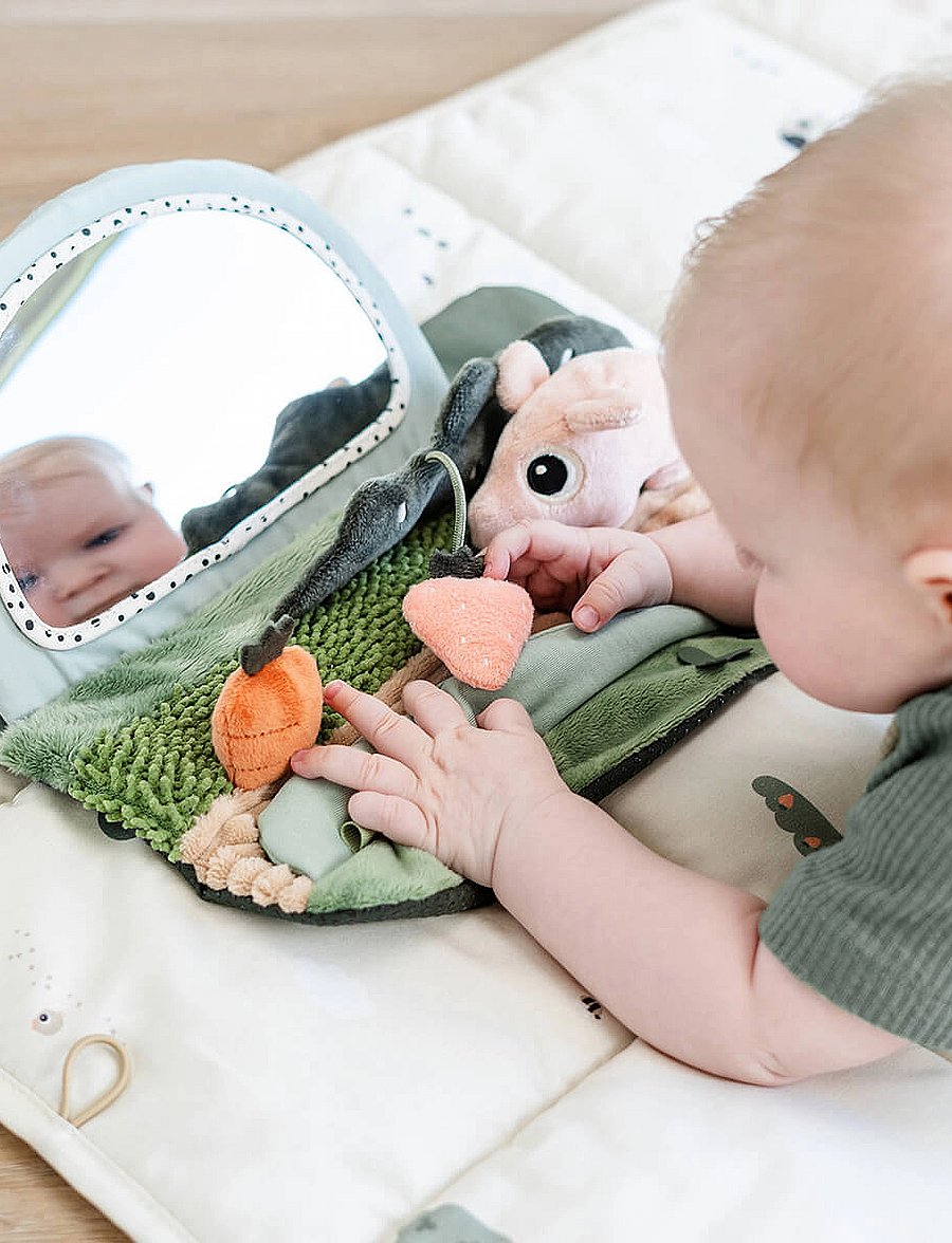 Done by Deer - Tummy time sensory mirror Tiny farm Colour mix - spielbögen & spielmatten - colour mix - 3