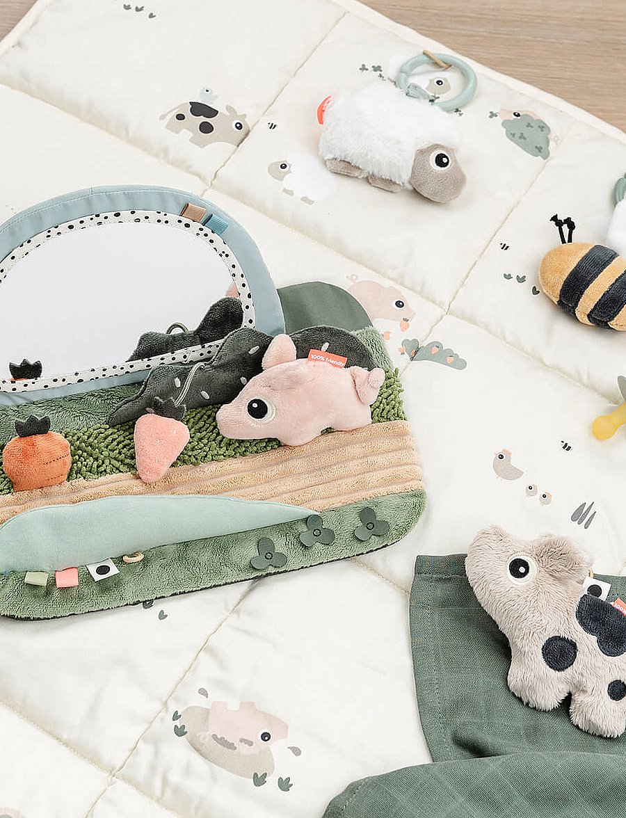 Done by Deer - Tummy time sensory mirror Tiny farm Colour mix - spielbögen & spielmatten - colour mix - 4