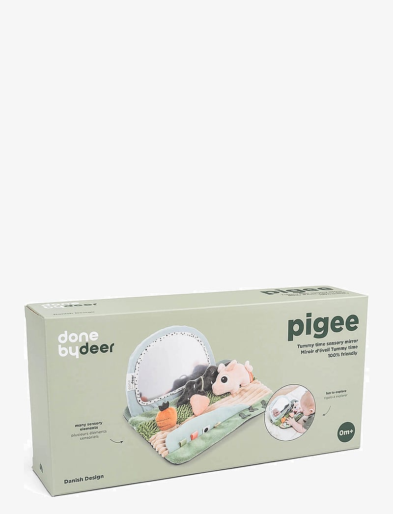 Done by Deer - Tummy time sensory mirror Tiny farm Colour mix - spielbögen - colour mix - 1