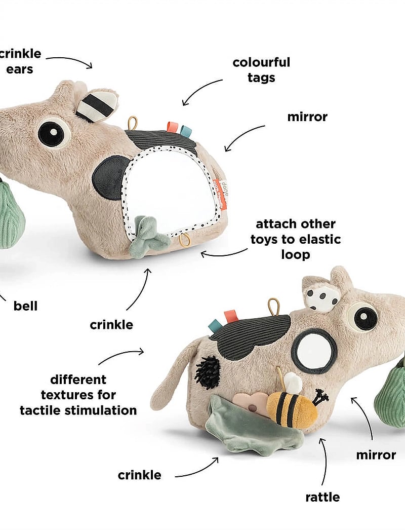 Done by Deer - Activity floor mirror Dotti Sand - mjuka leksaker - sand - 4