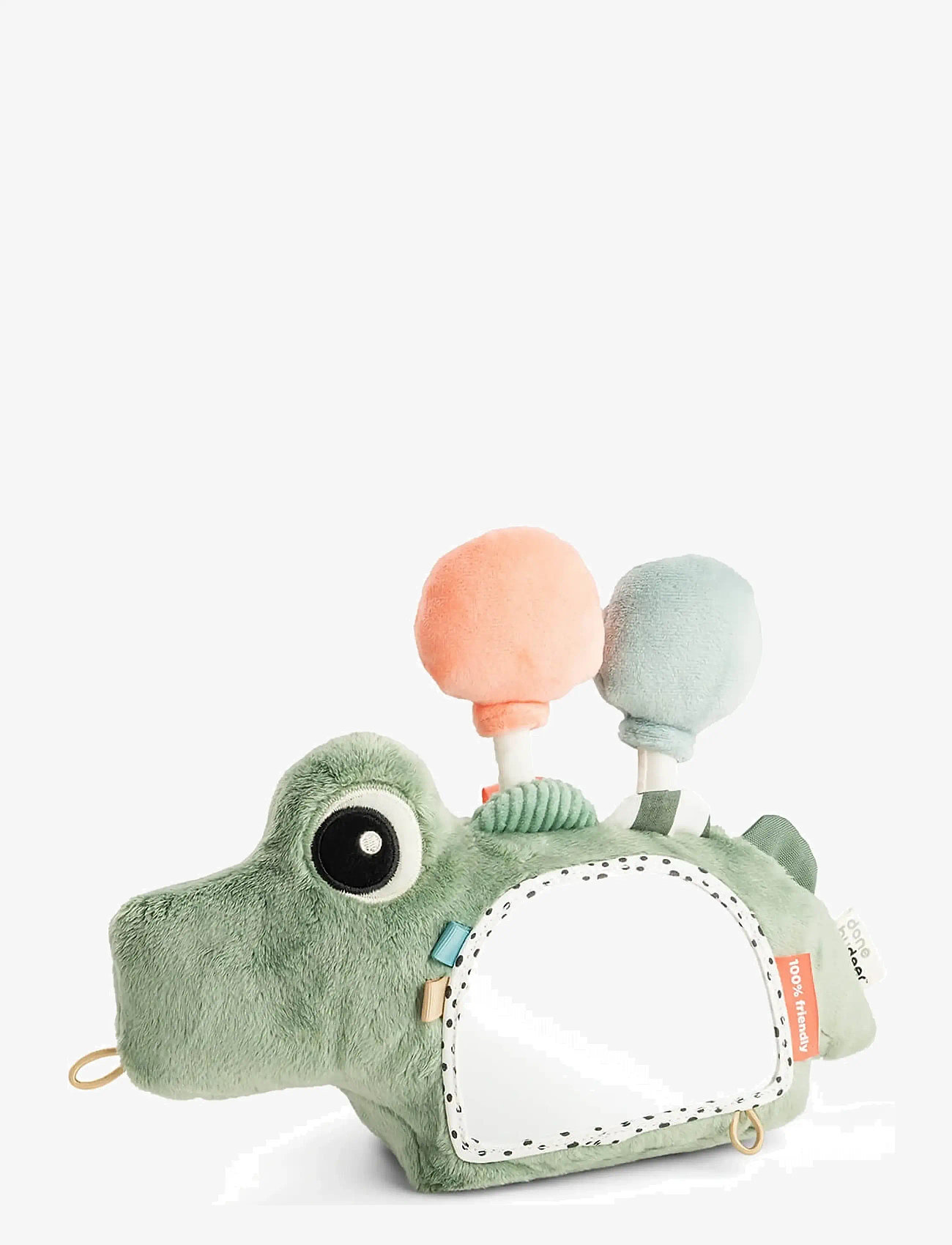 Done by Deer - Activity floor mirror Croco Green - mjuka leksaker - green - 1