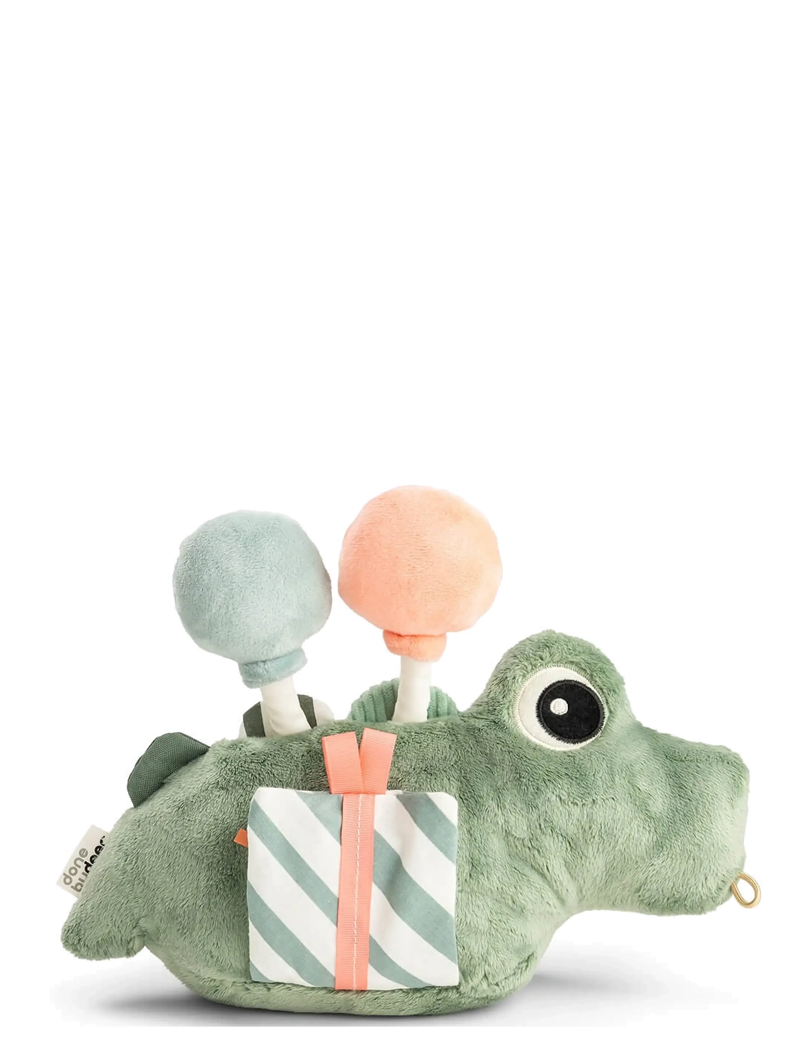 Done by Deer - Activity floor mirror Croco Green - stuffed toys - green - 2