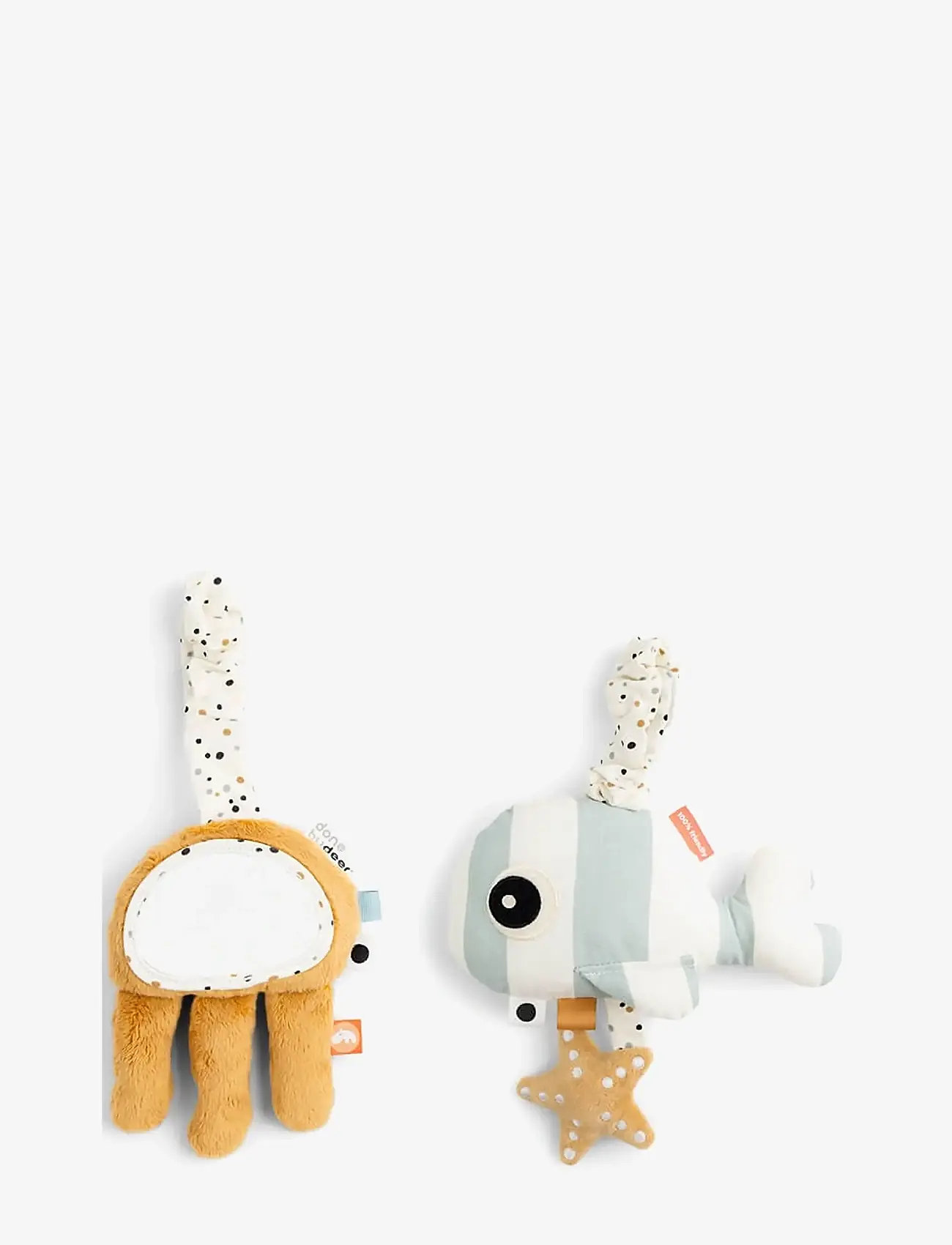 Done by Deer - To go activity set Sea friends Blue/Mustard - plüschspielzeug - blue/mustard - 0