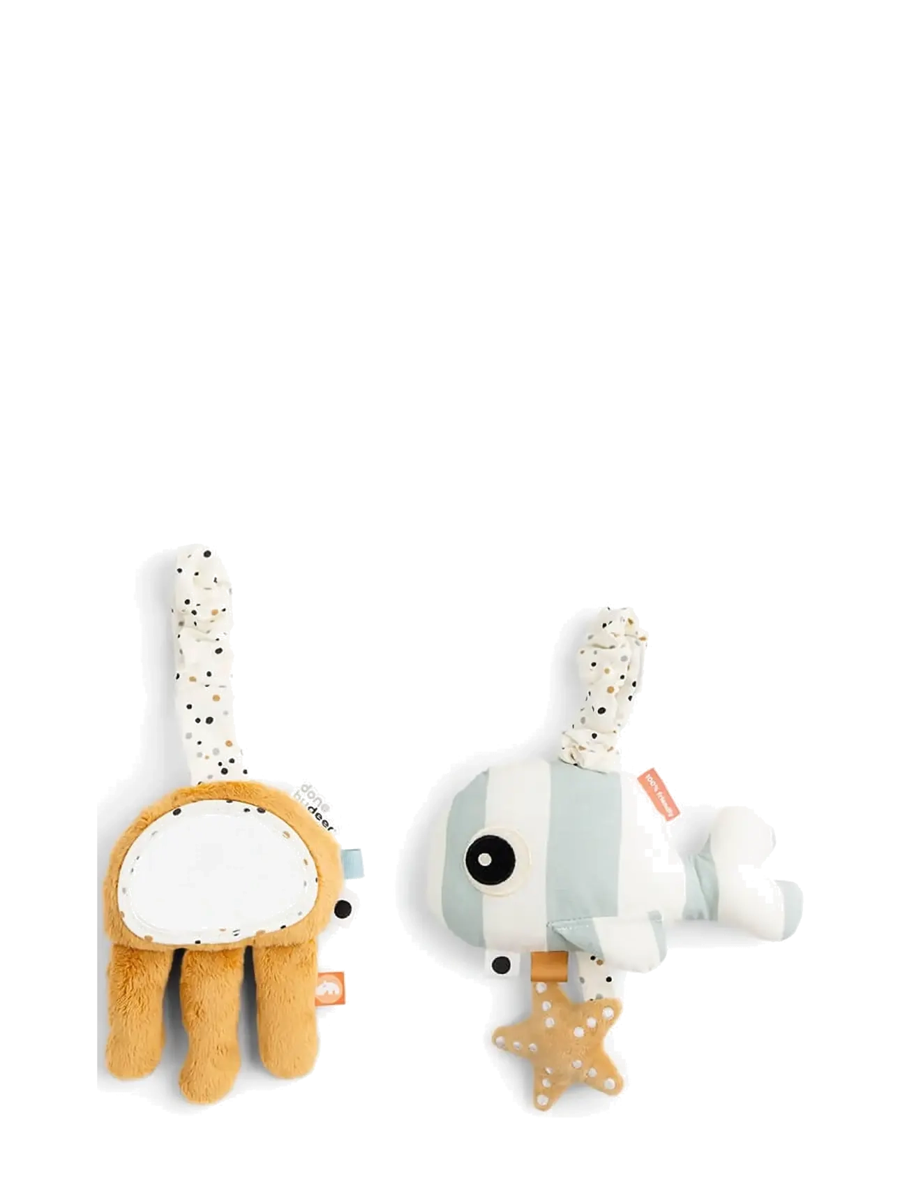 Done by Deer To go activity set Sea friends Blue/Mustard - Pehmed mänguasjad - BLUE/MUSTARD / brown