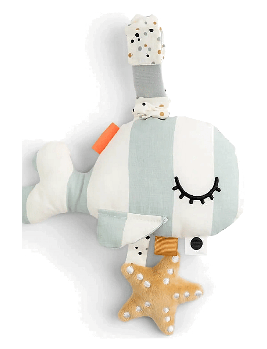 Done by Deer - To go activity set Sea friends Blue/Mustard - kinderwagen accessoires - blue/mustard - 1