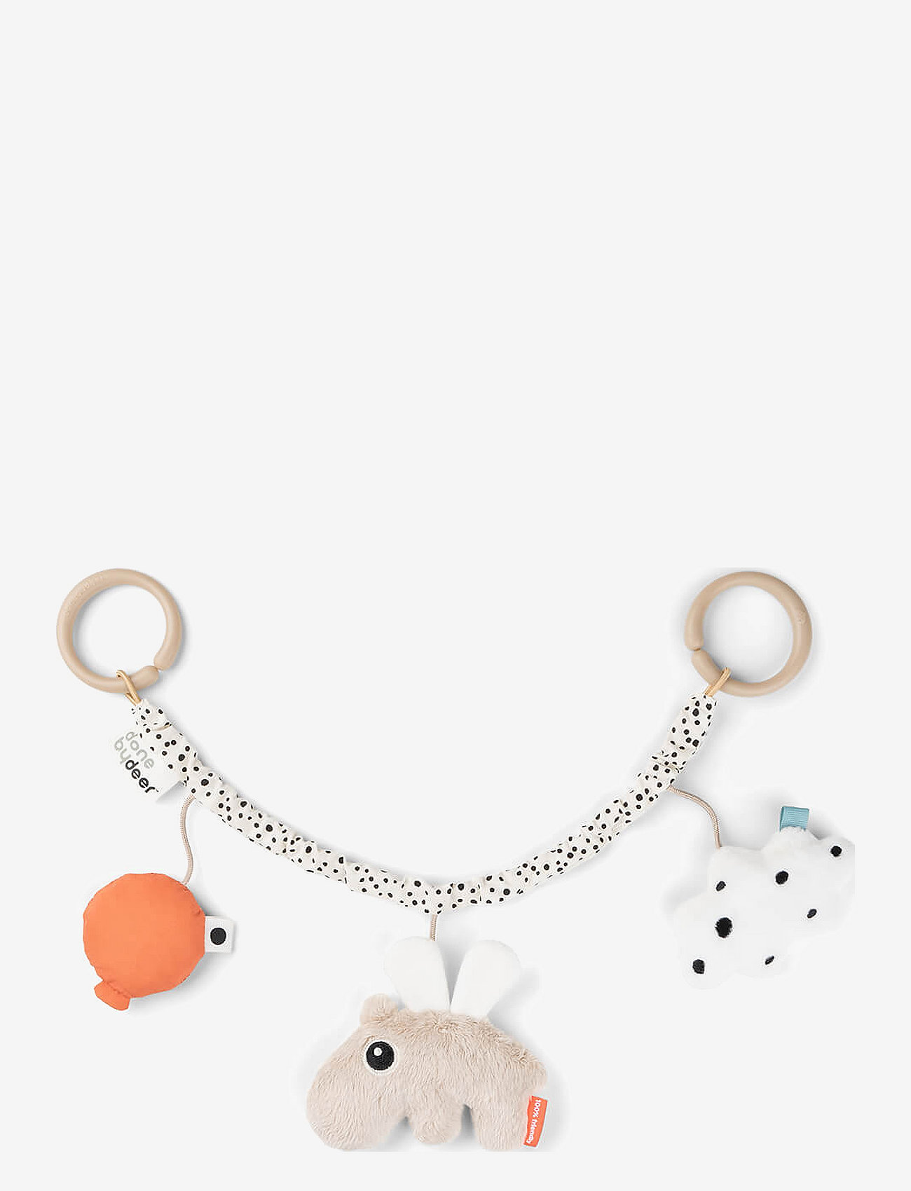 Done by Deer - Pram toy Happy clouds Sand - barnevognslegetøj - sand - 1