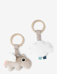 Done by Deer - Hanging activity toy 2 pcs Happy clouds Sand - aktivitetleker - sand - 1