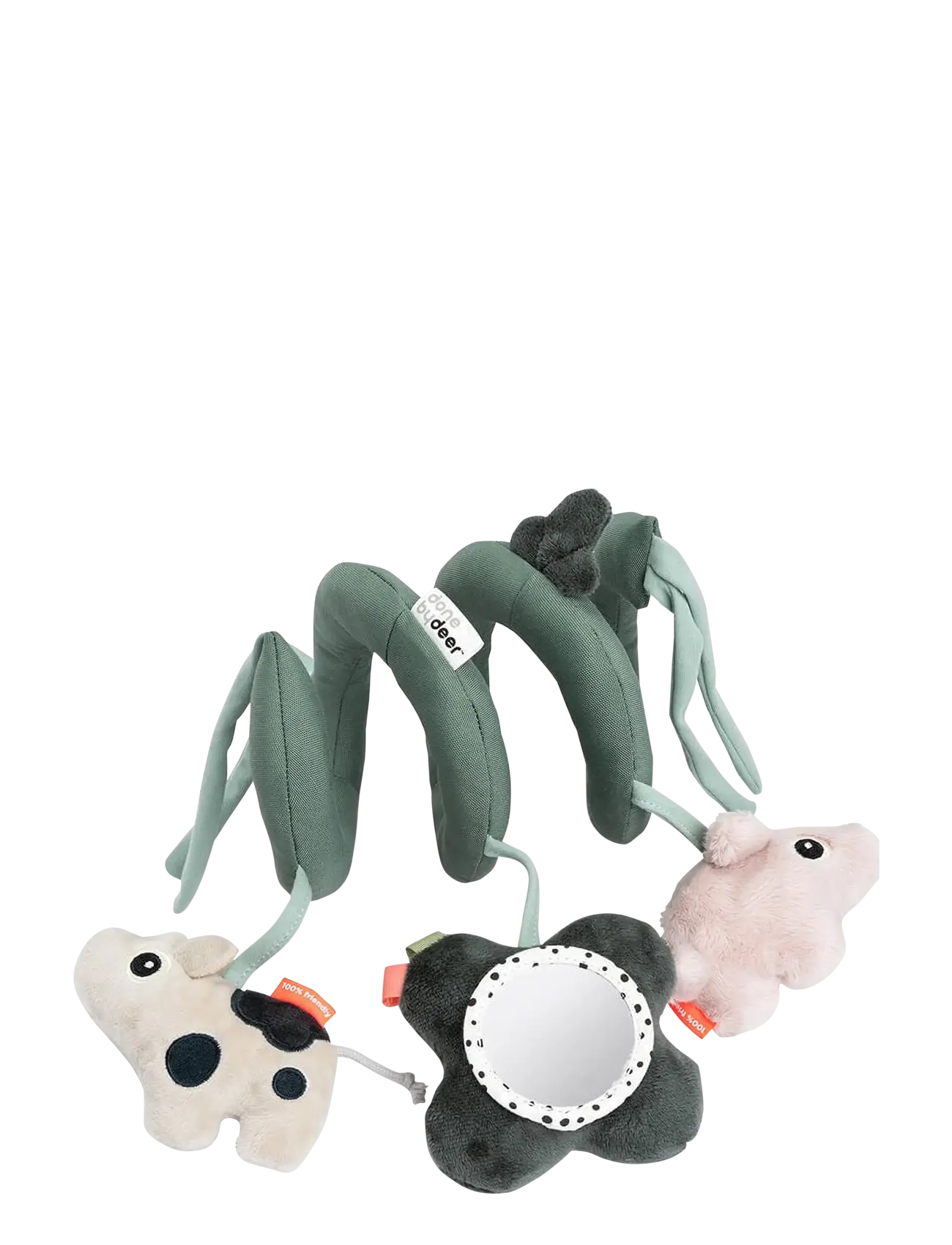 Done by Deer Activity Spiral Tiny Farm Green, W 15/33 cm, Green, Strollers & Accessories > Stroller Legetøj, Børn