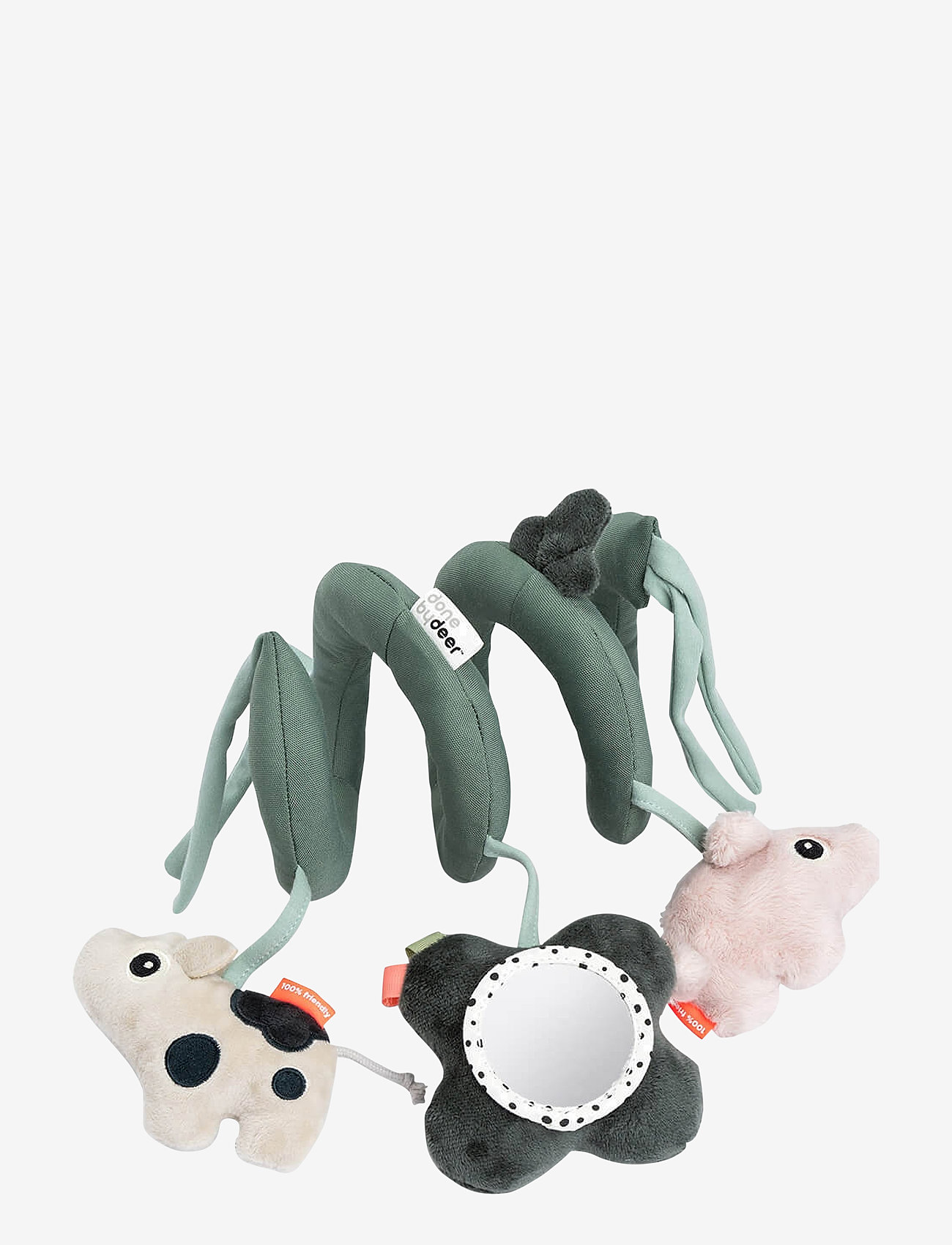 Done by Deer - Activity spiral Tiny farm Green - stroller toys - green - 0