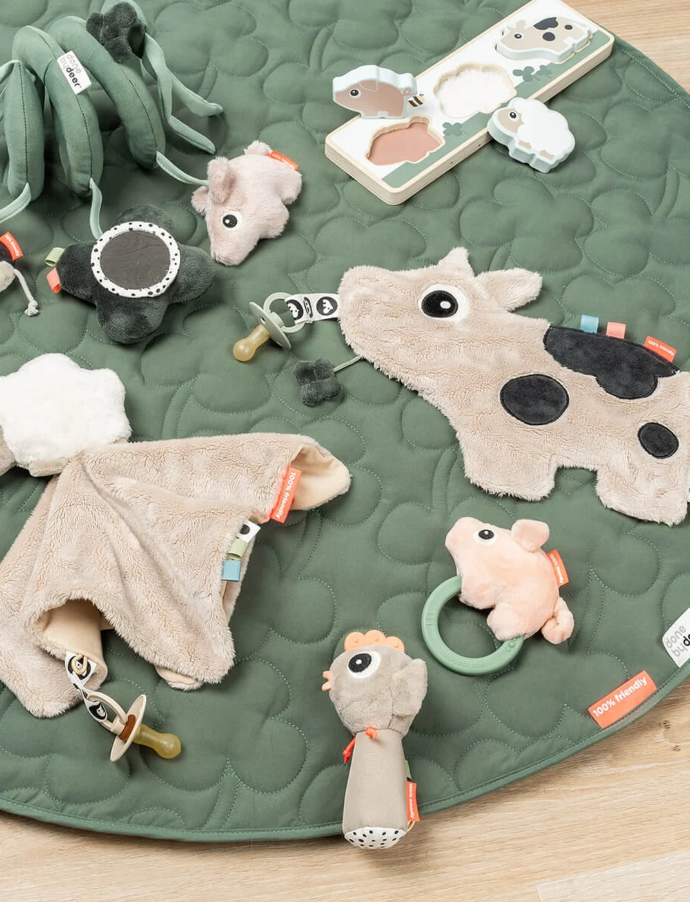 Done by Deer - Activity spiral Tiny farm Green - kinderwagen-spielzeug - green - 4